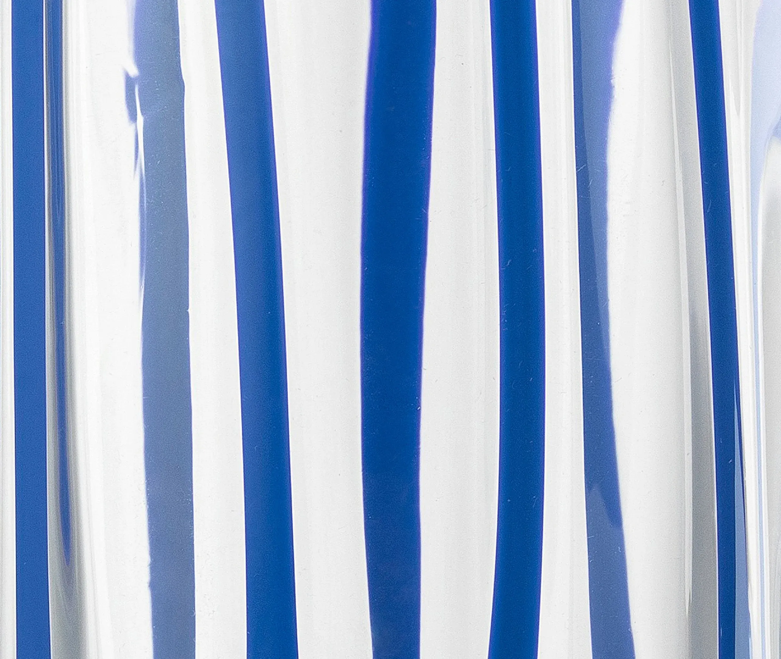 Tumbler Glass with Stripes - Blue, Murano Glass