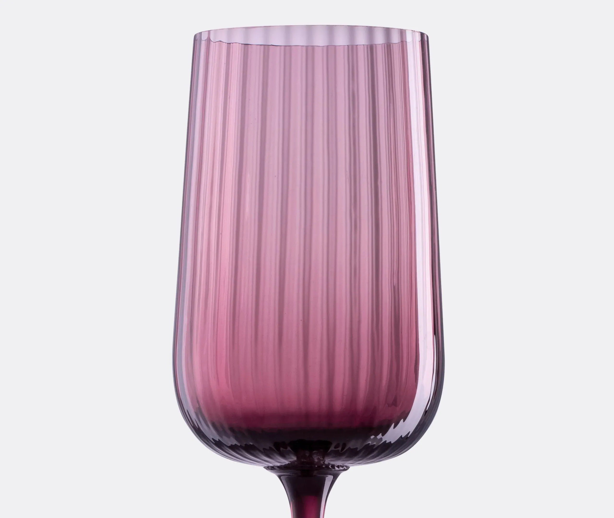 White Wine Glass with Ridged Texture - Purple, Glass