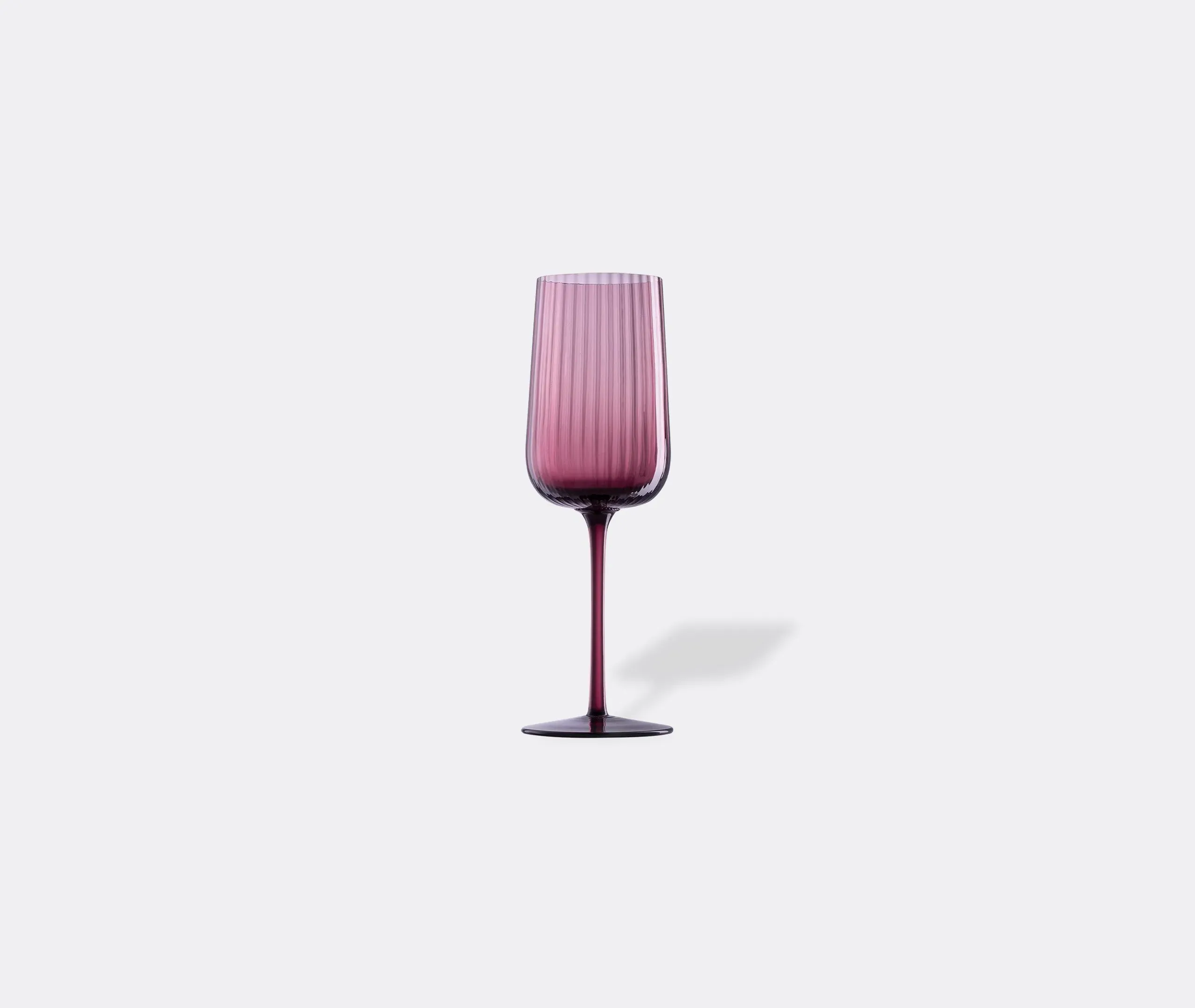 White Wine Glass with Ridged Texture - Purple, Glass