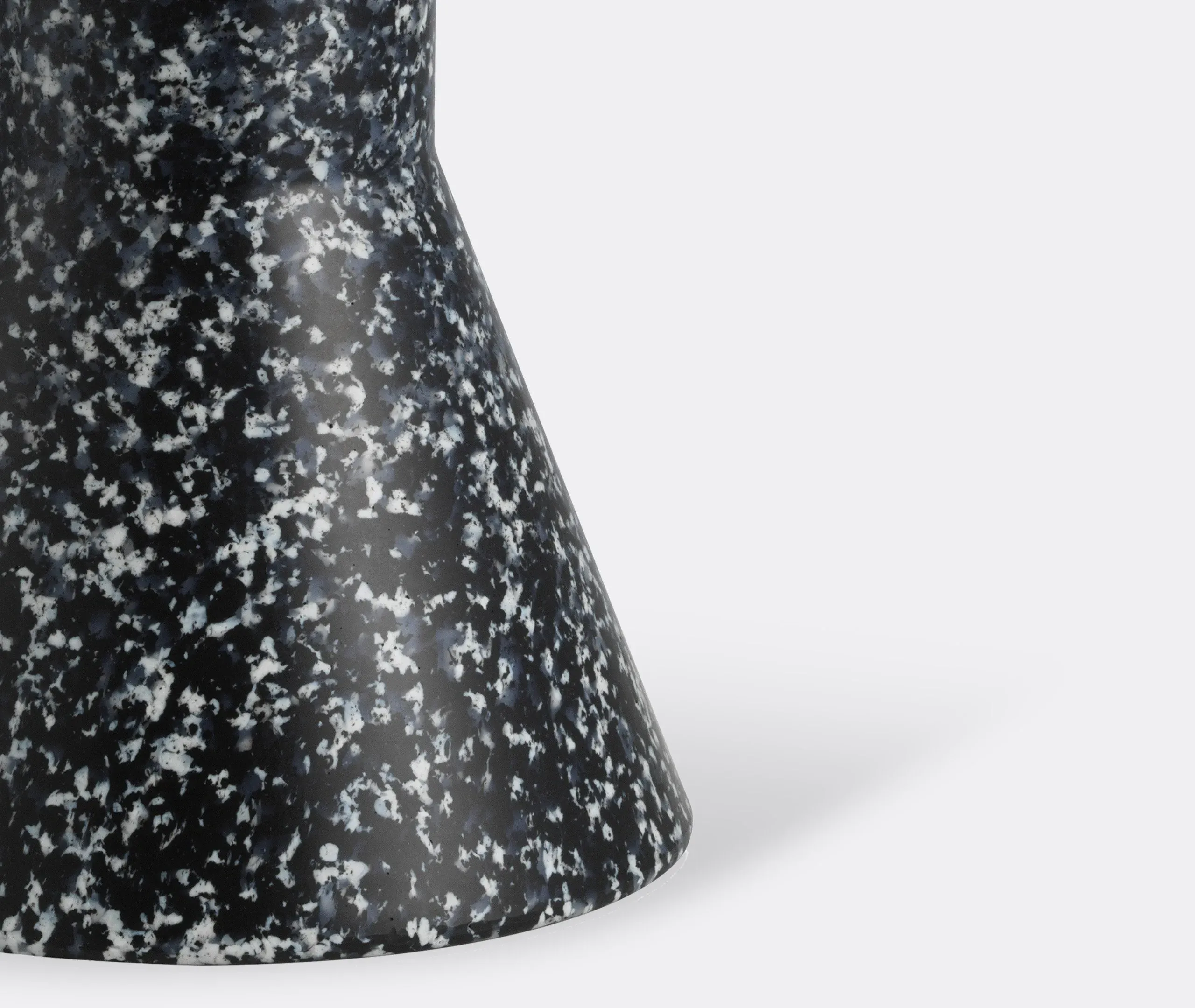 Cone Stool with Pixelated Surface - Black, Plastic