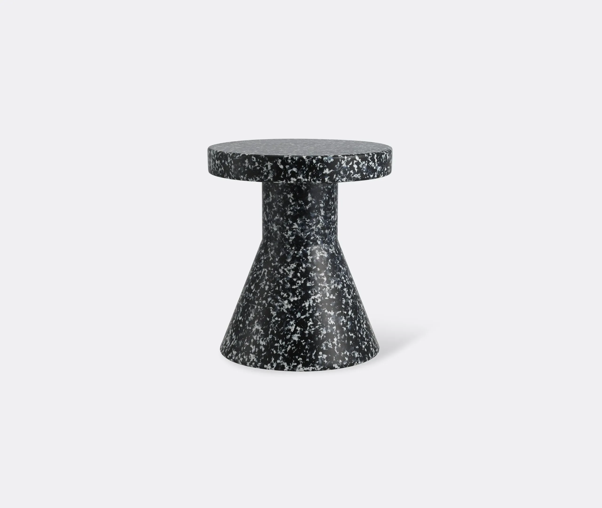Cone Stool with Pixelated Surface - Black, Plastic image