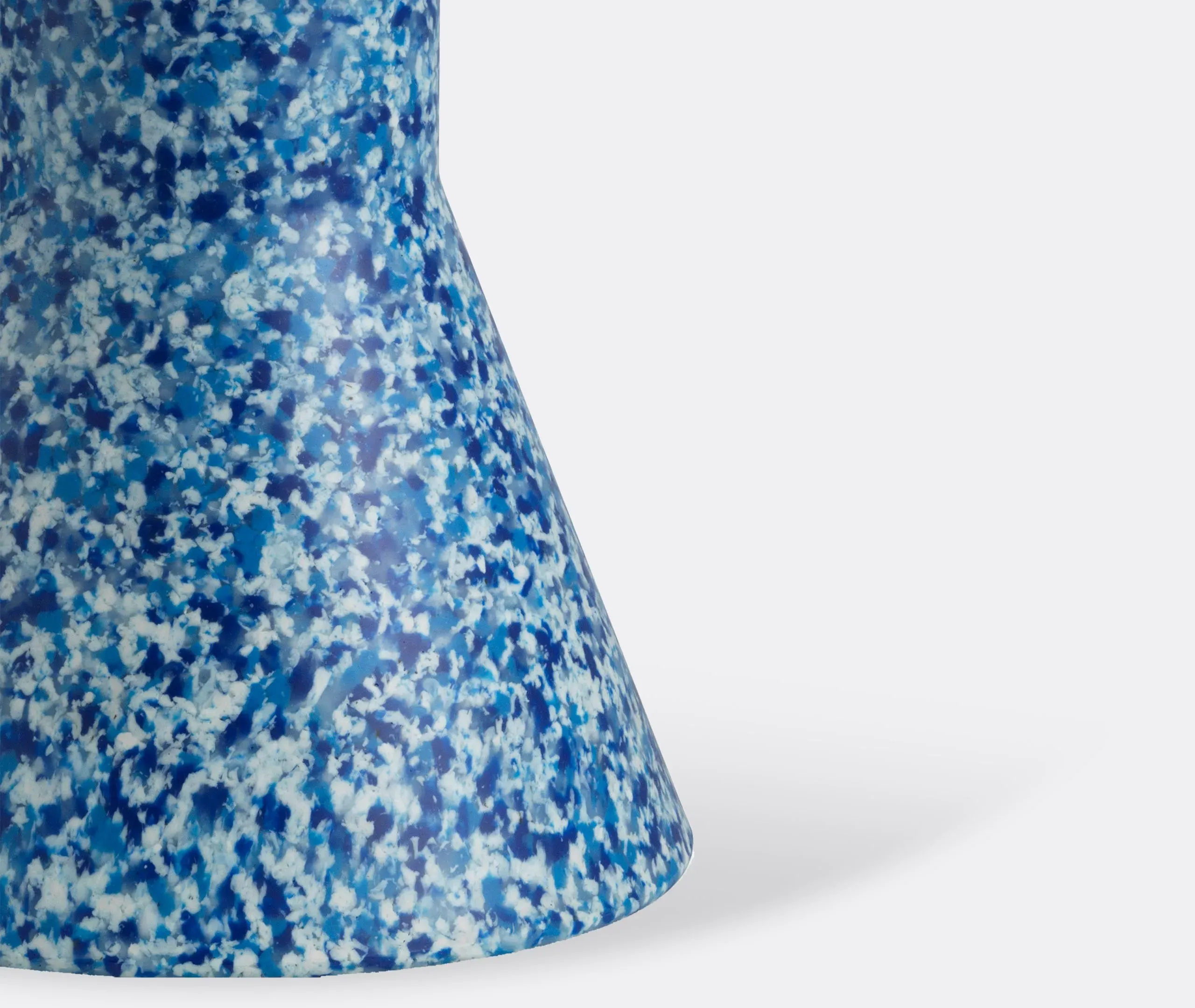 Cone Stool with Pixelated Surface - Blue, Plastic