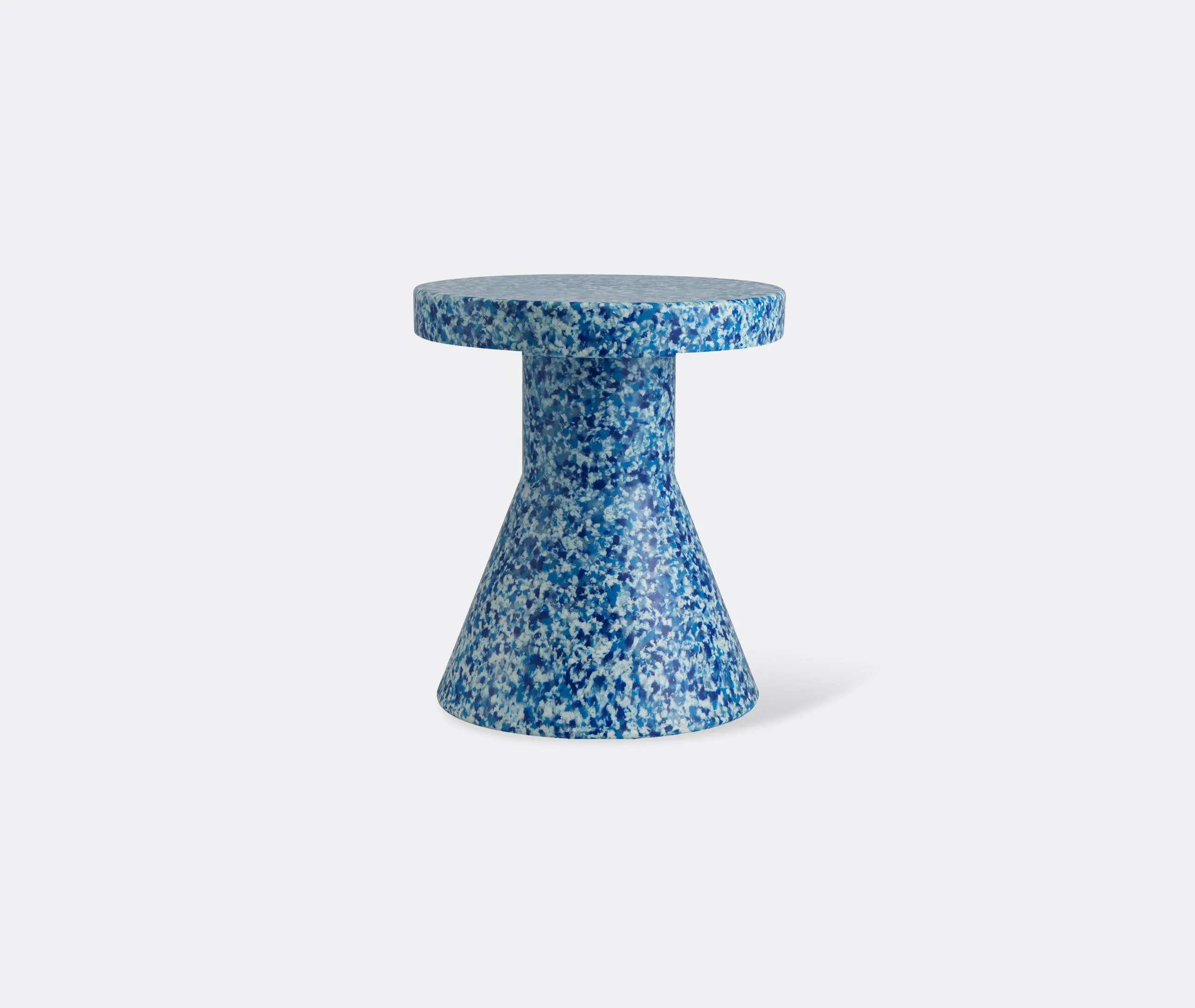 Cone Stool with Pixelated Surface - Blue, Plastic