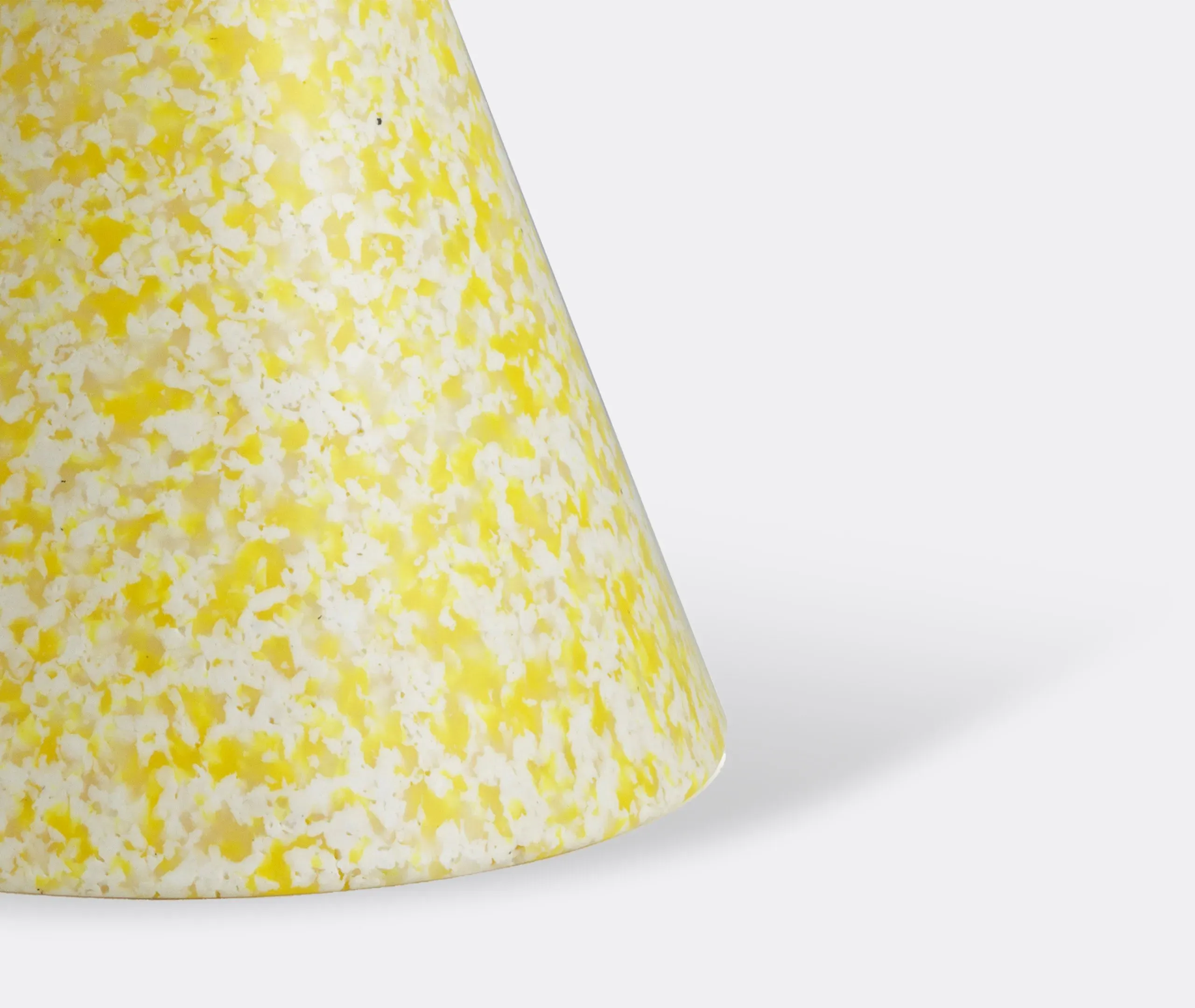 Cone Stool with Pixelated Surface - Yellow, Plastic