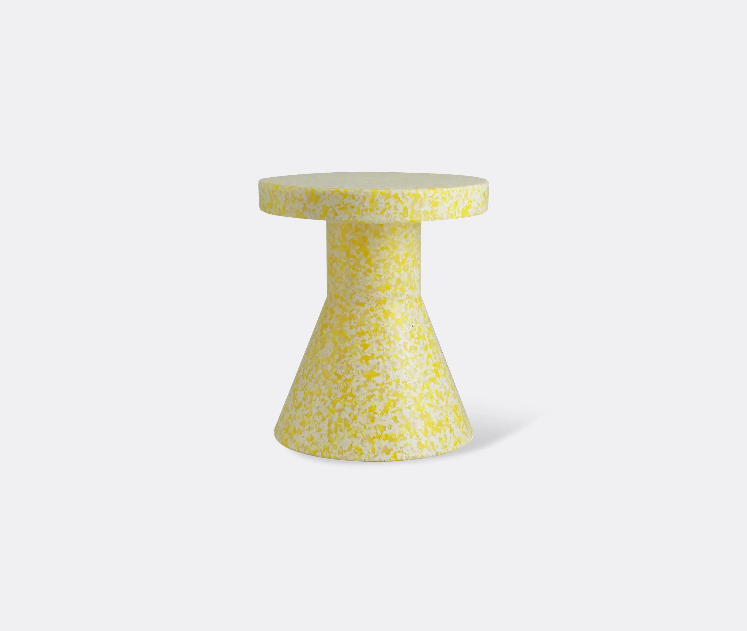 Cone Stool with Pixelated Surface - Yellow, Plastic