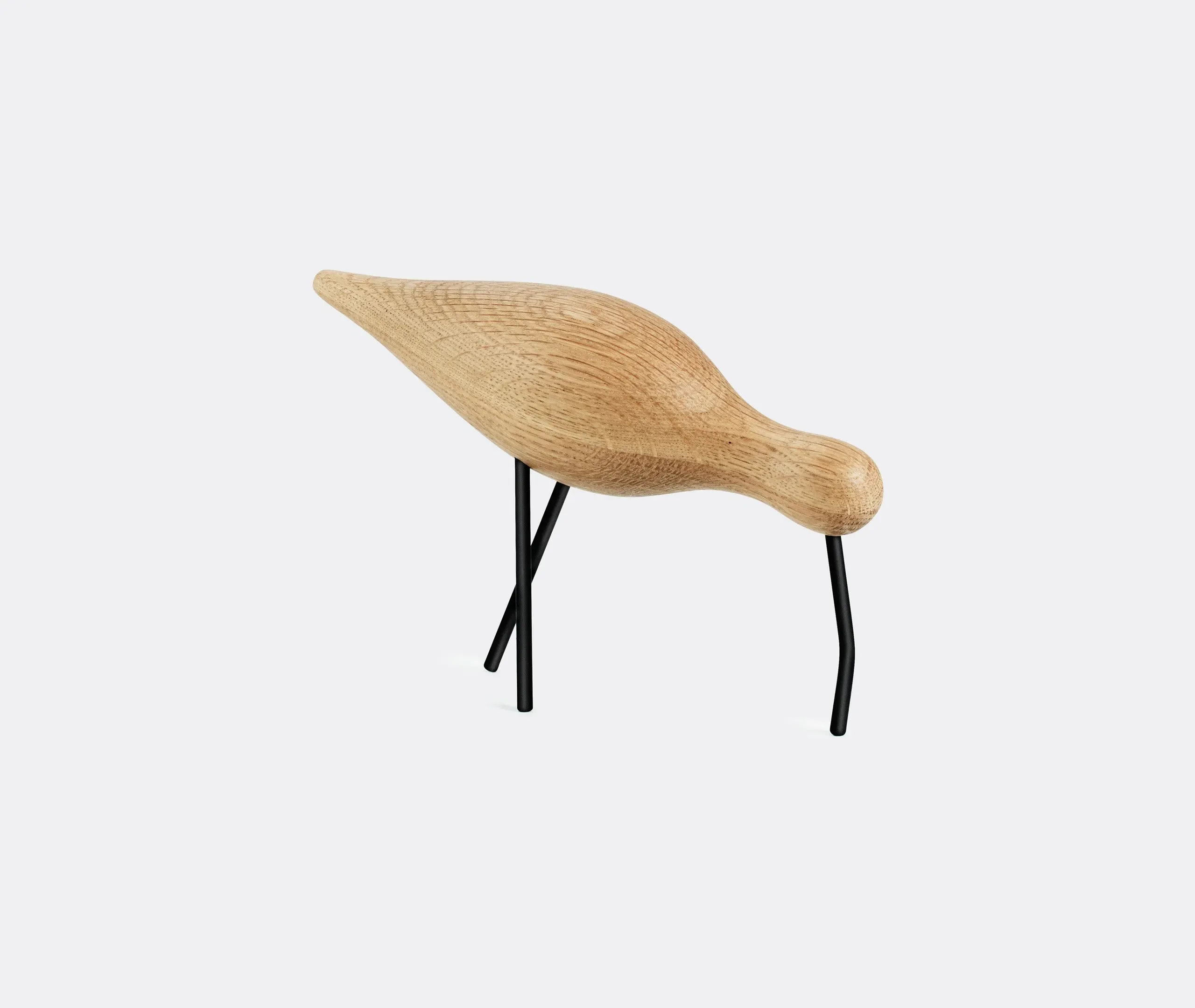 Large Decorative Bird Sculpture - Beige, Oak image