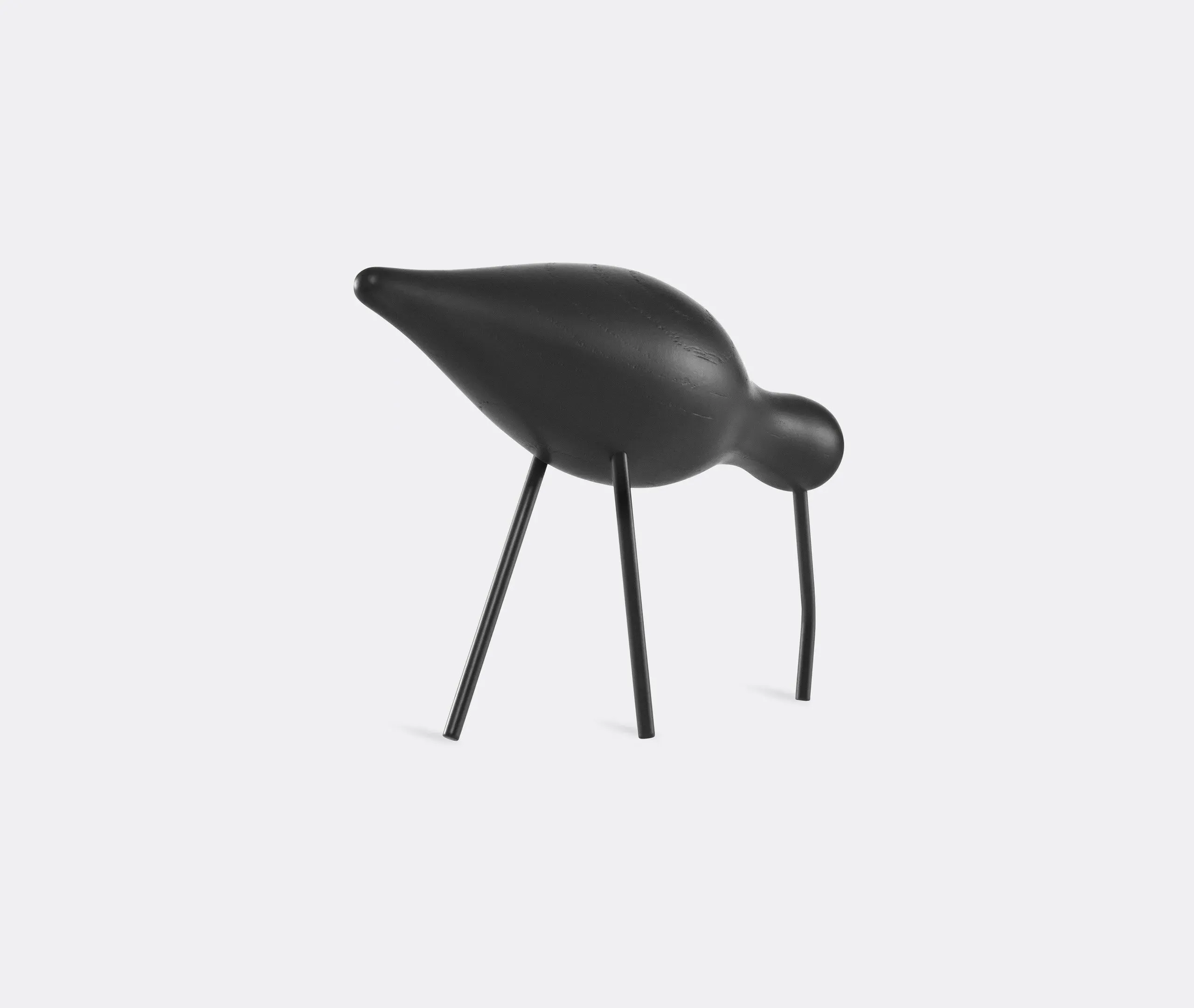Large Decorative Bird Sculpture - Black, Oak