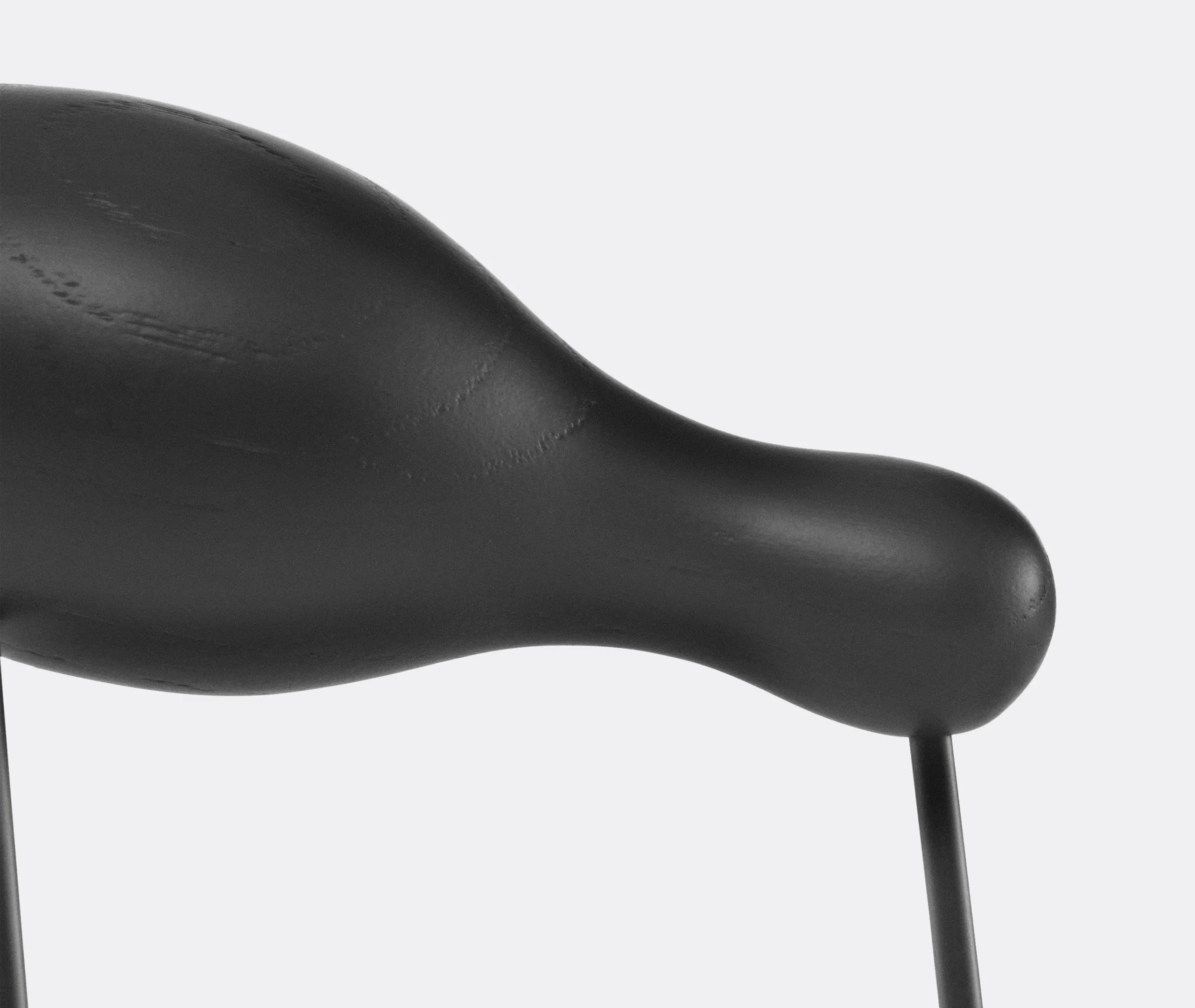 Large Decorative Bird Sculpture - Black, Oak