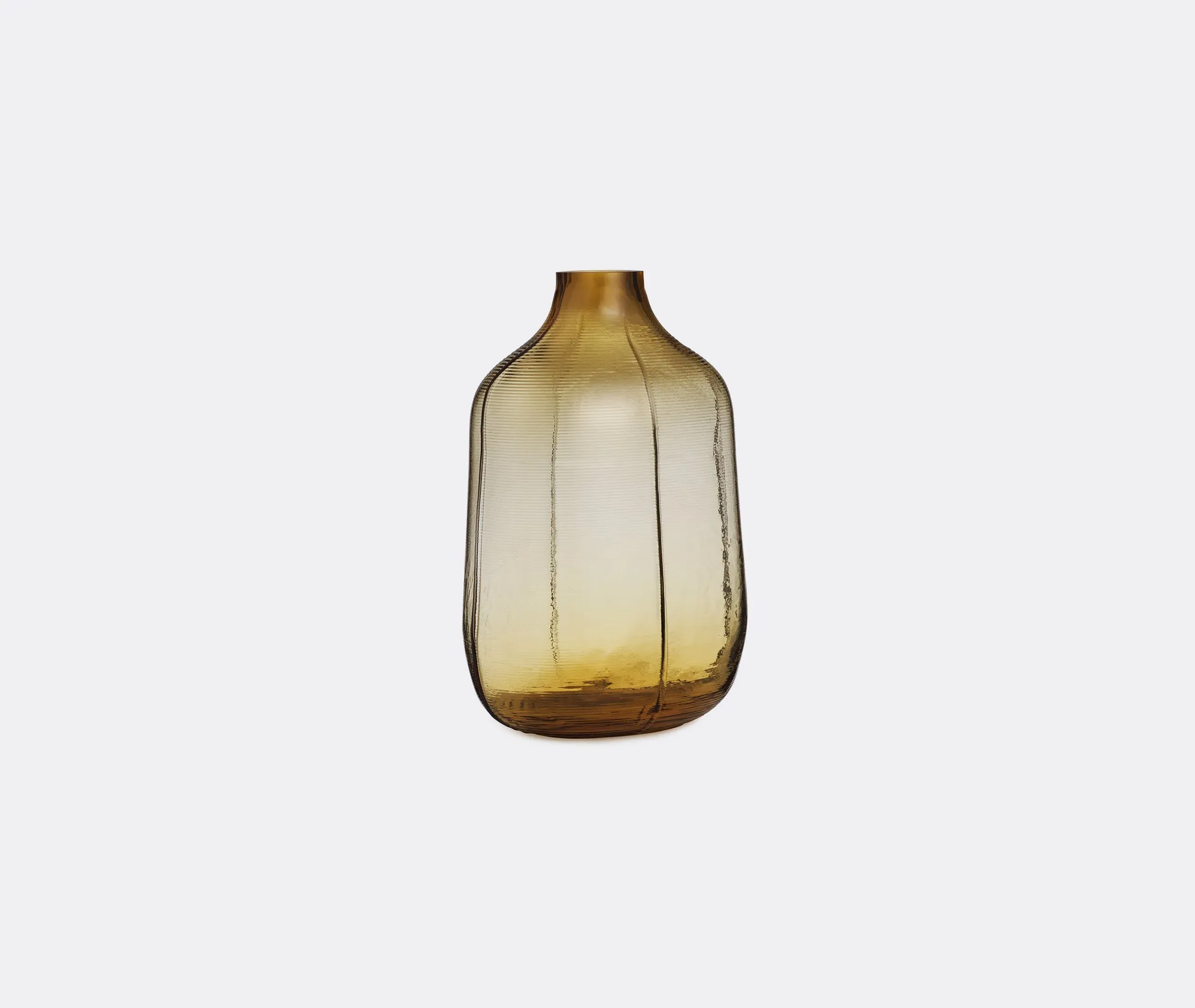 Large Step Vase - Brown, Textured Glass image