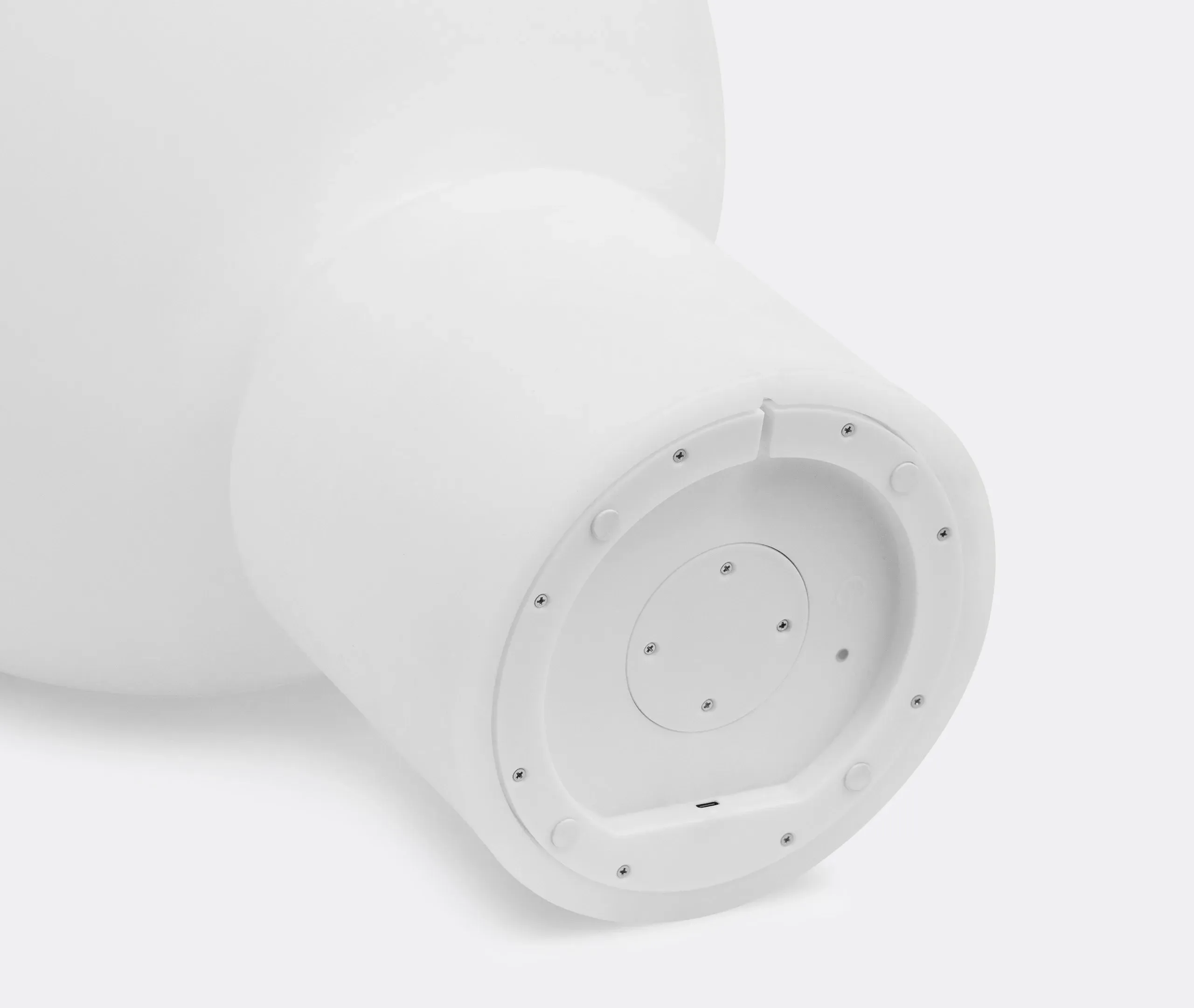 Large Table Lamp with Battery Power - White