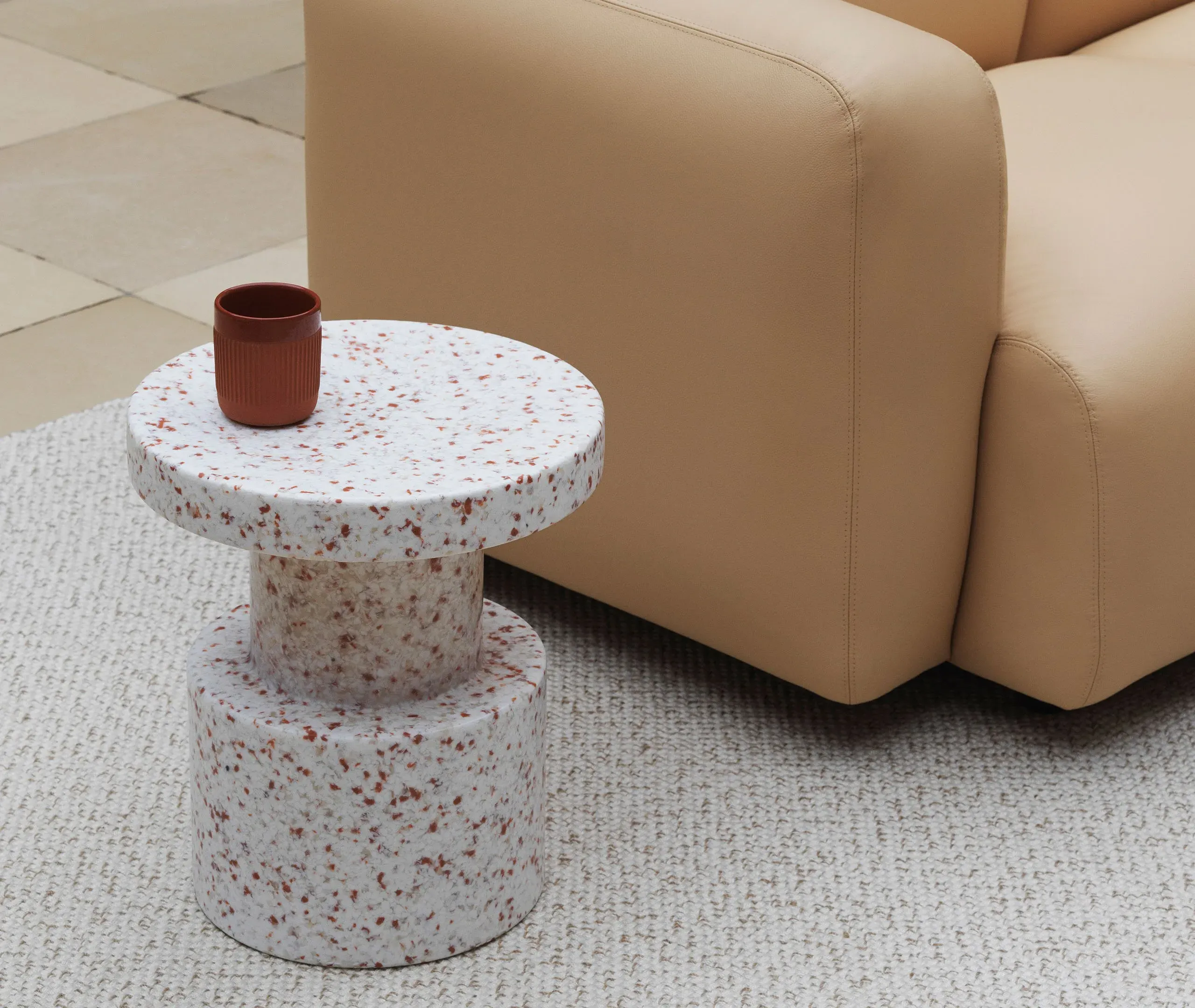 Low Stool - White, Recycled Plastic