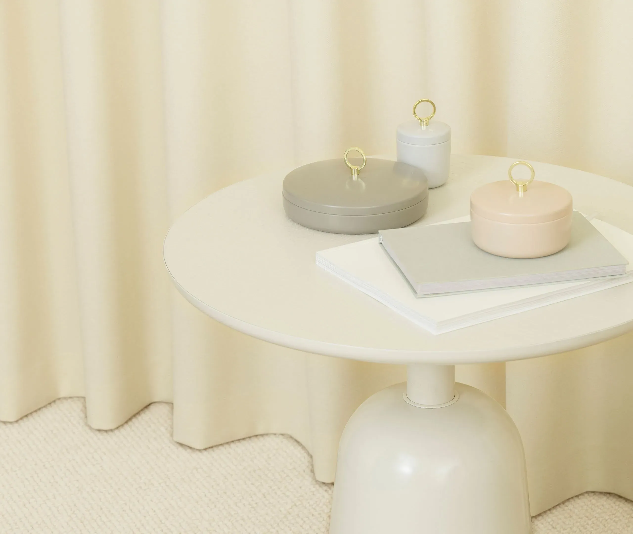 Ring Small Storage Box - Light Grey, Steel