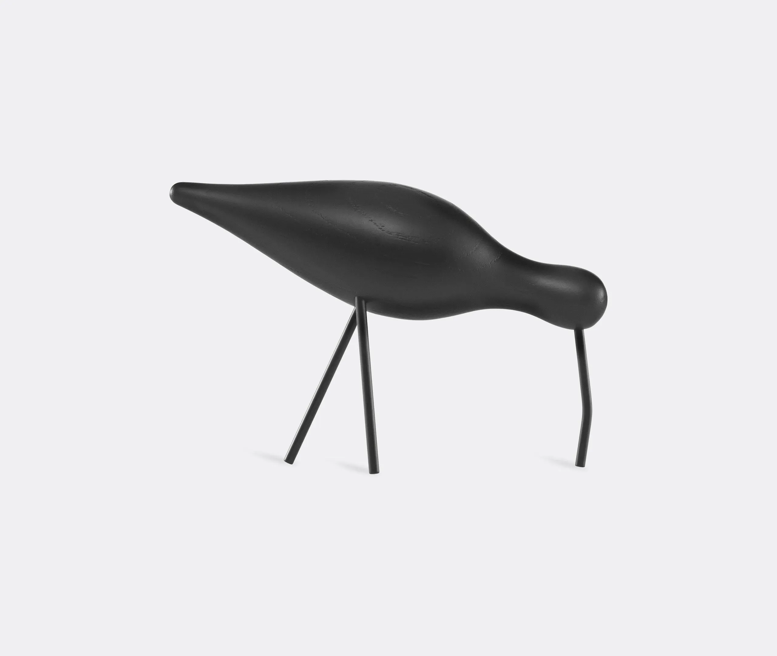 Shorebird Large Decorative Bird - Black, Oak