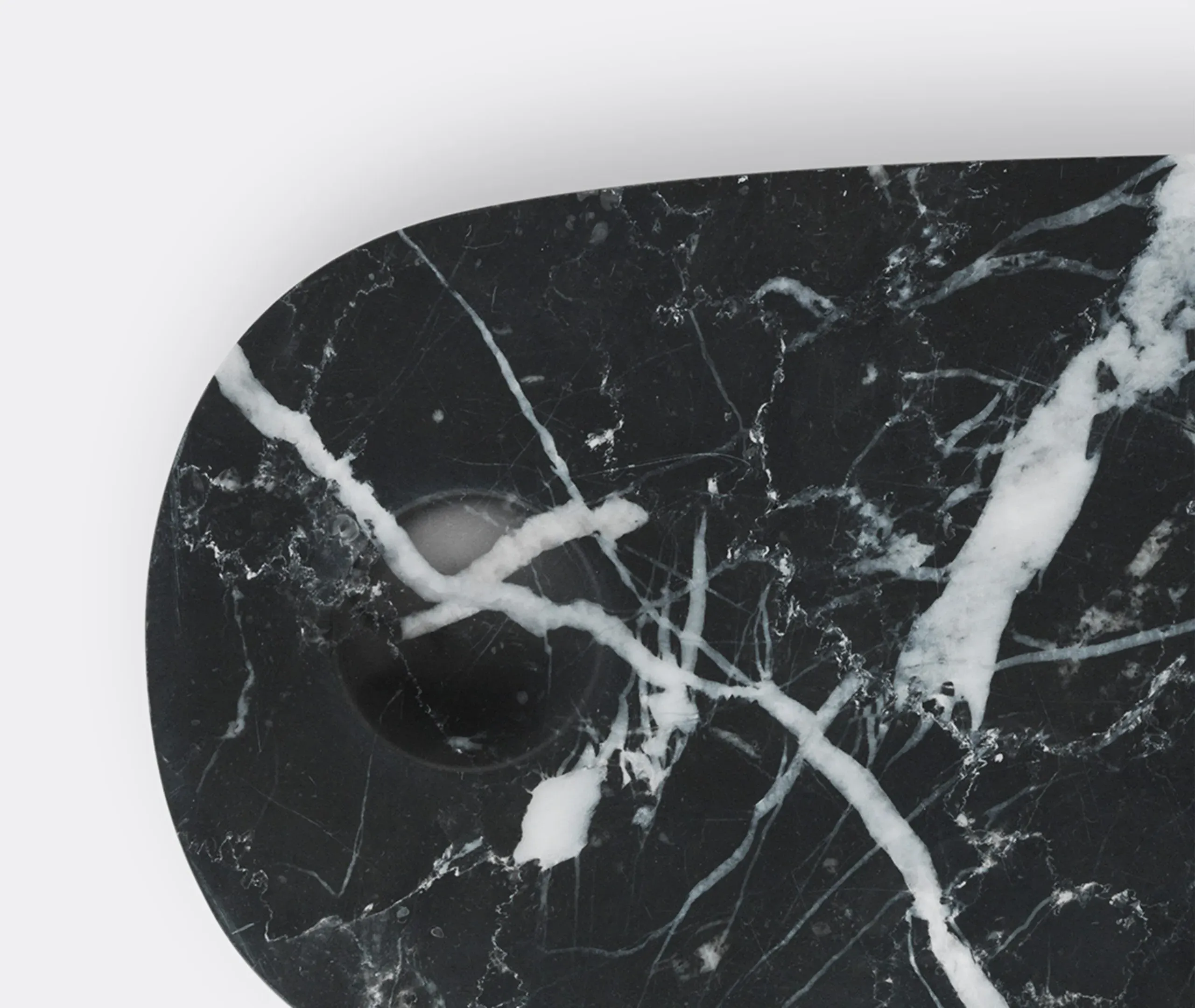 Small Serving Board - Black, Marble