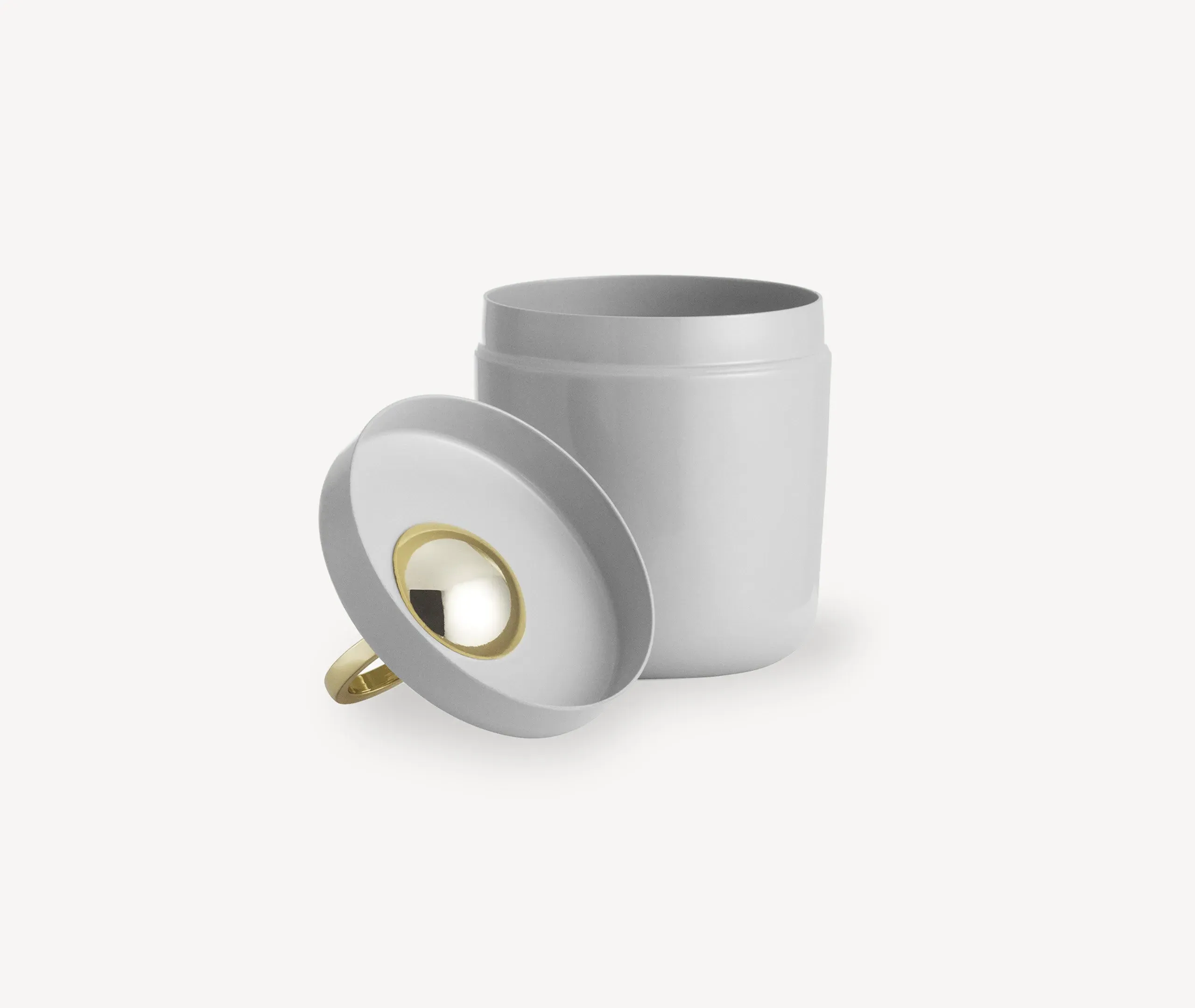 Small Storage Box with Ring Handle - Grey, Steel