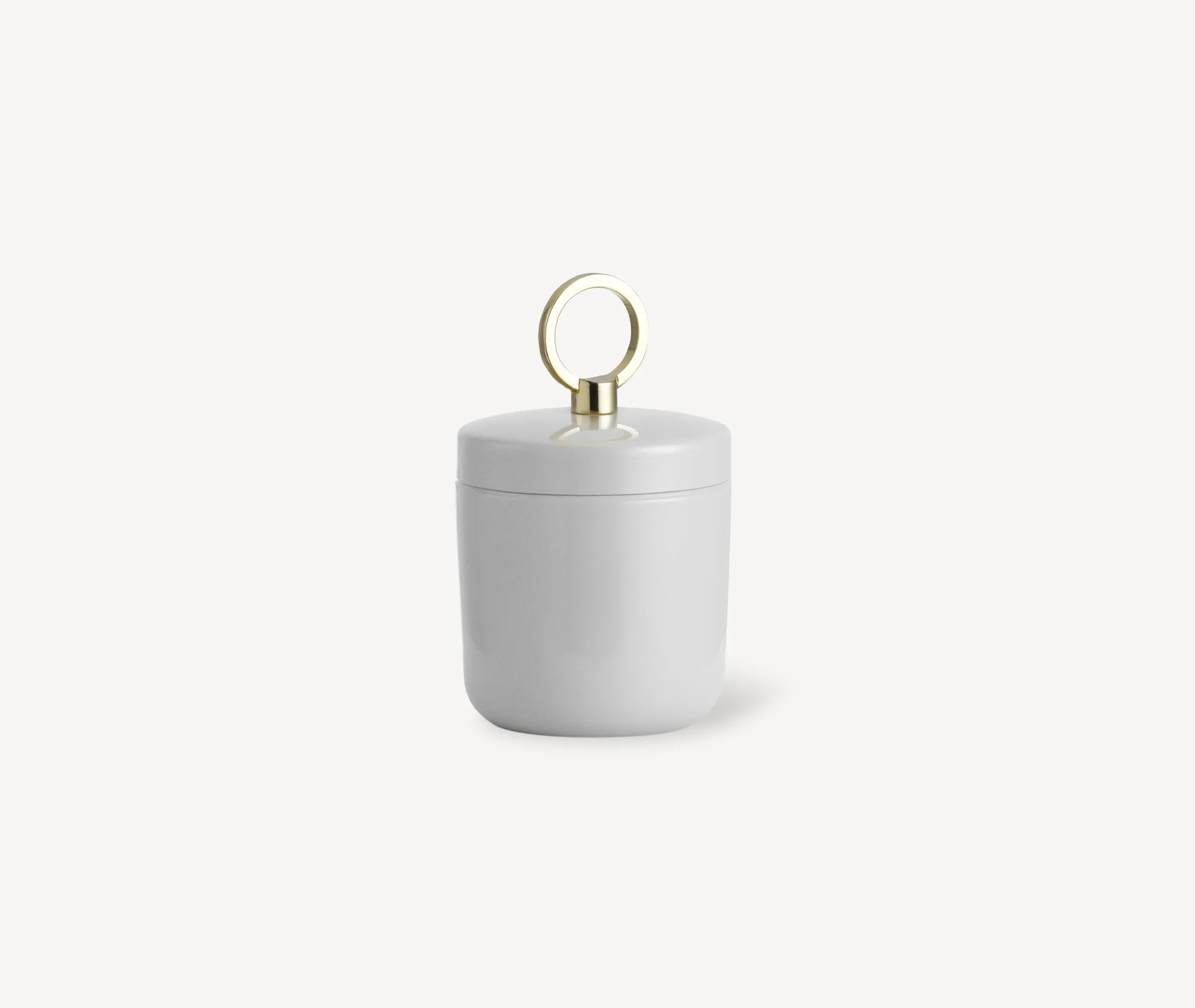 Small Storage Box with Ring Handle - Grey, Steel image