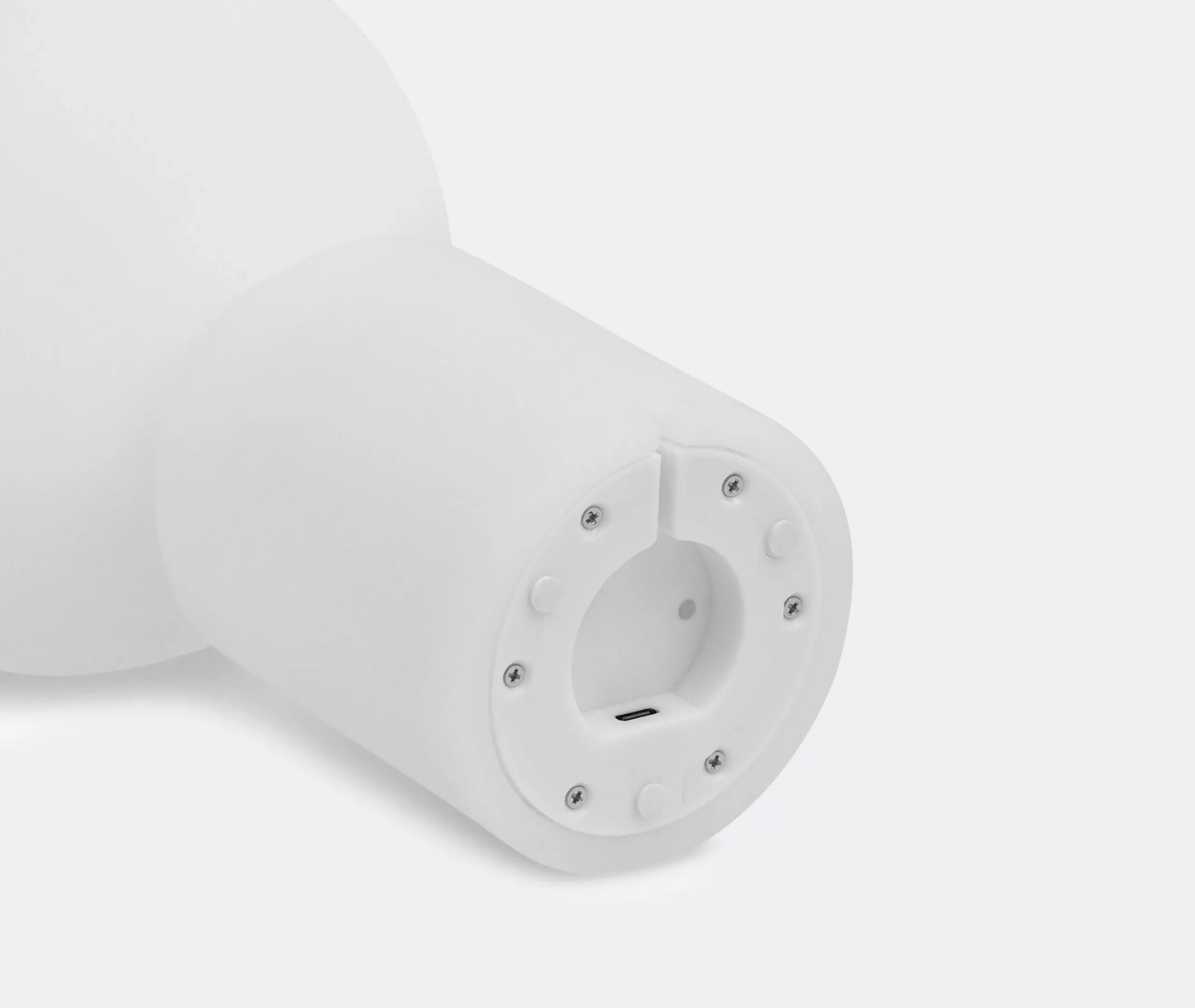 Small Table Lamp with Battery Power - White