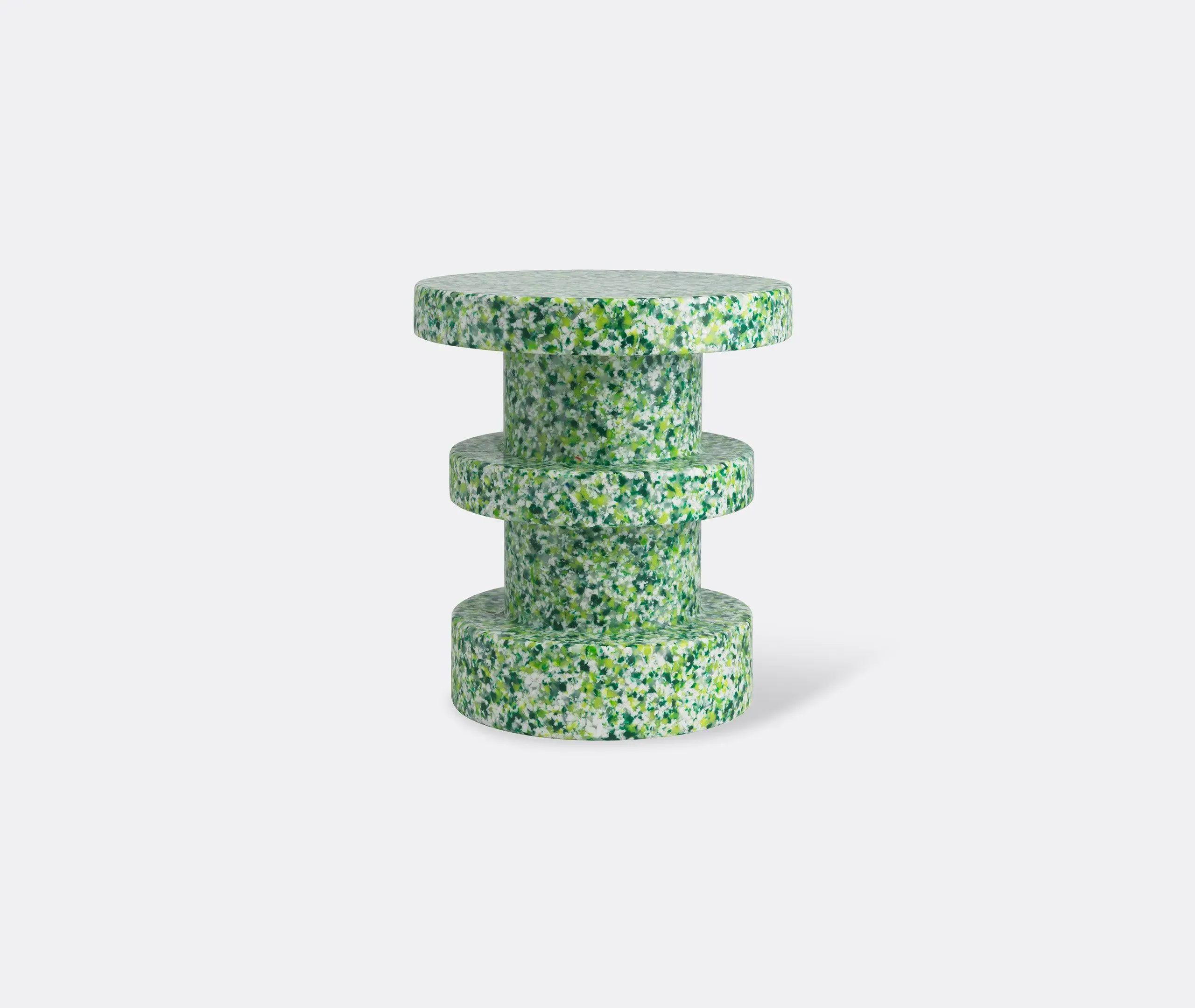 Stackable Stool with Pixelated Surface - Green
