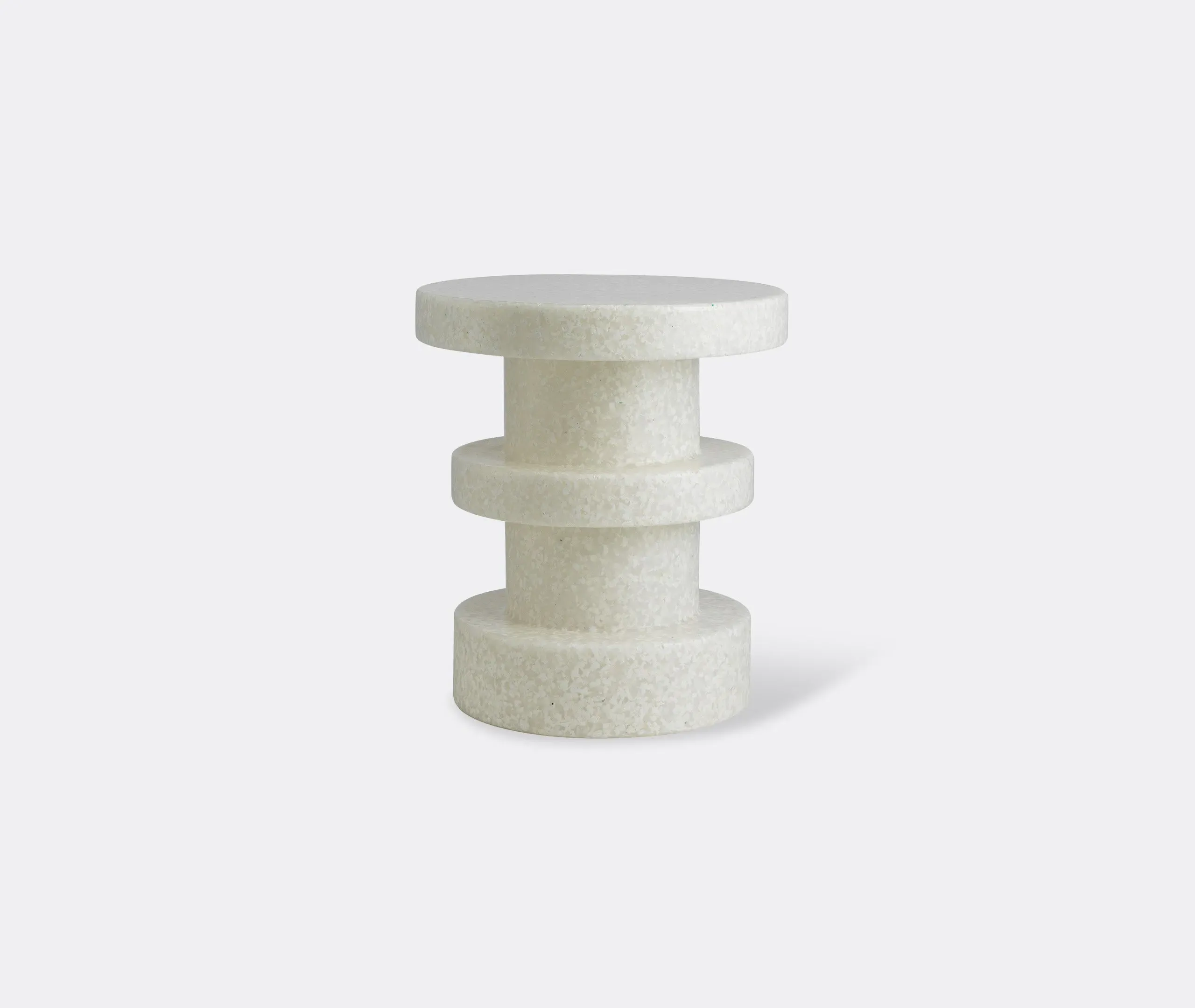 Stackable Stool with Pixelated Surface - White image