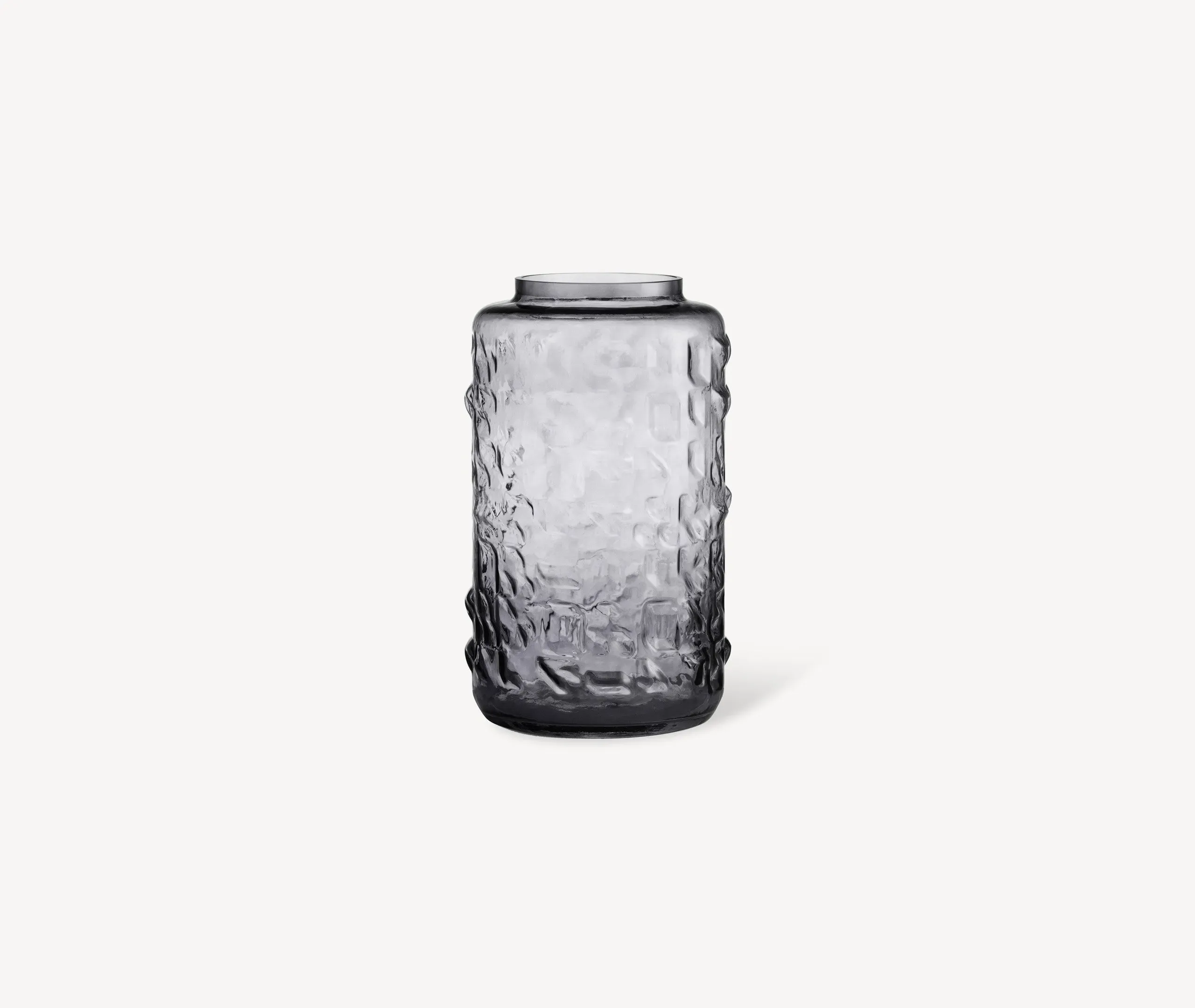 Tall Vase - Grey, Mouth Blown Glass image