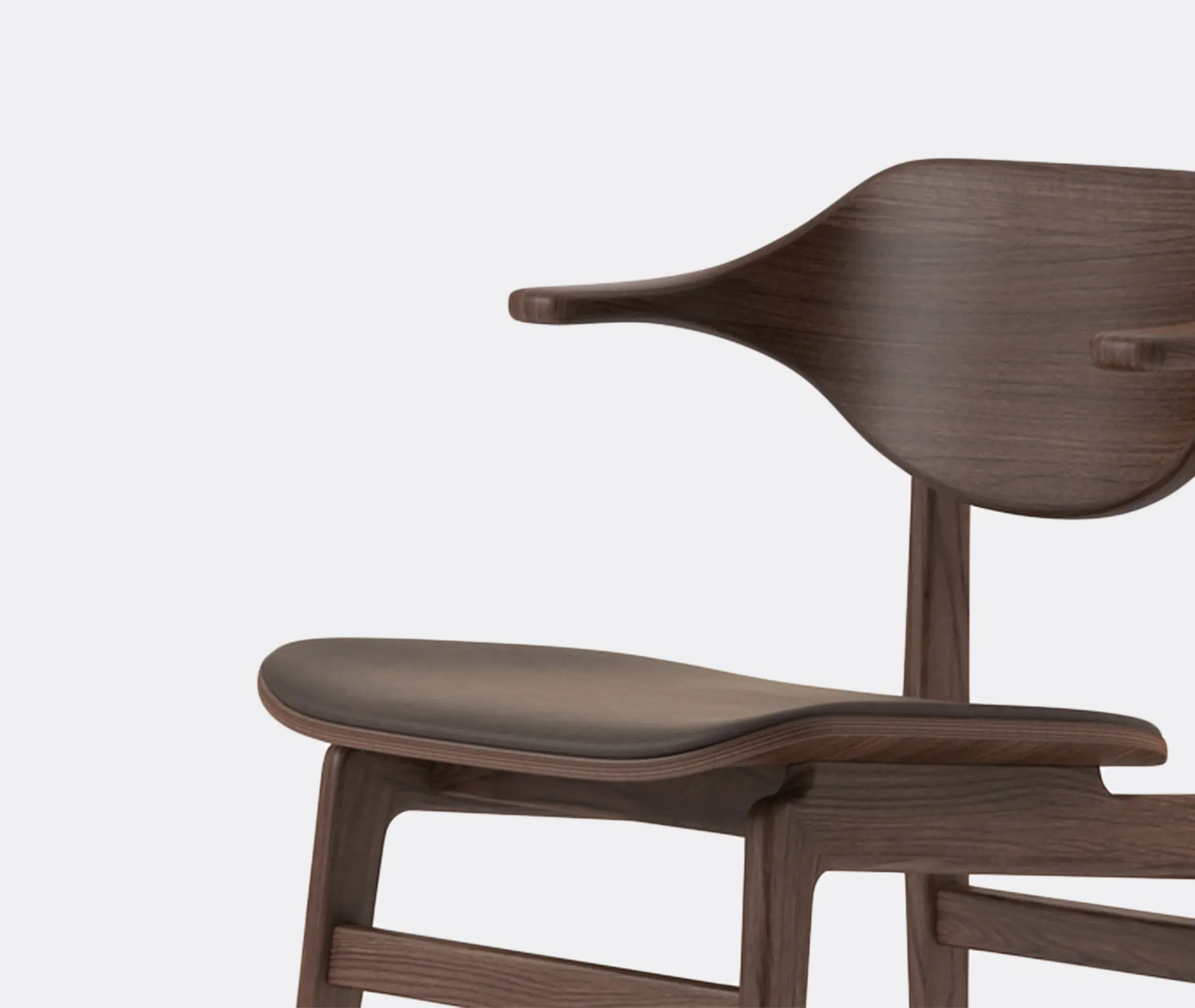 Buffalo Chair with Horn Backrest - Brown, Oak