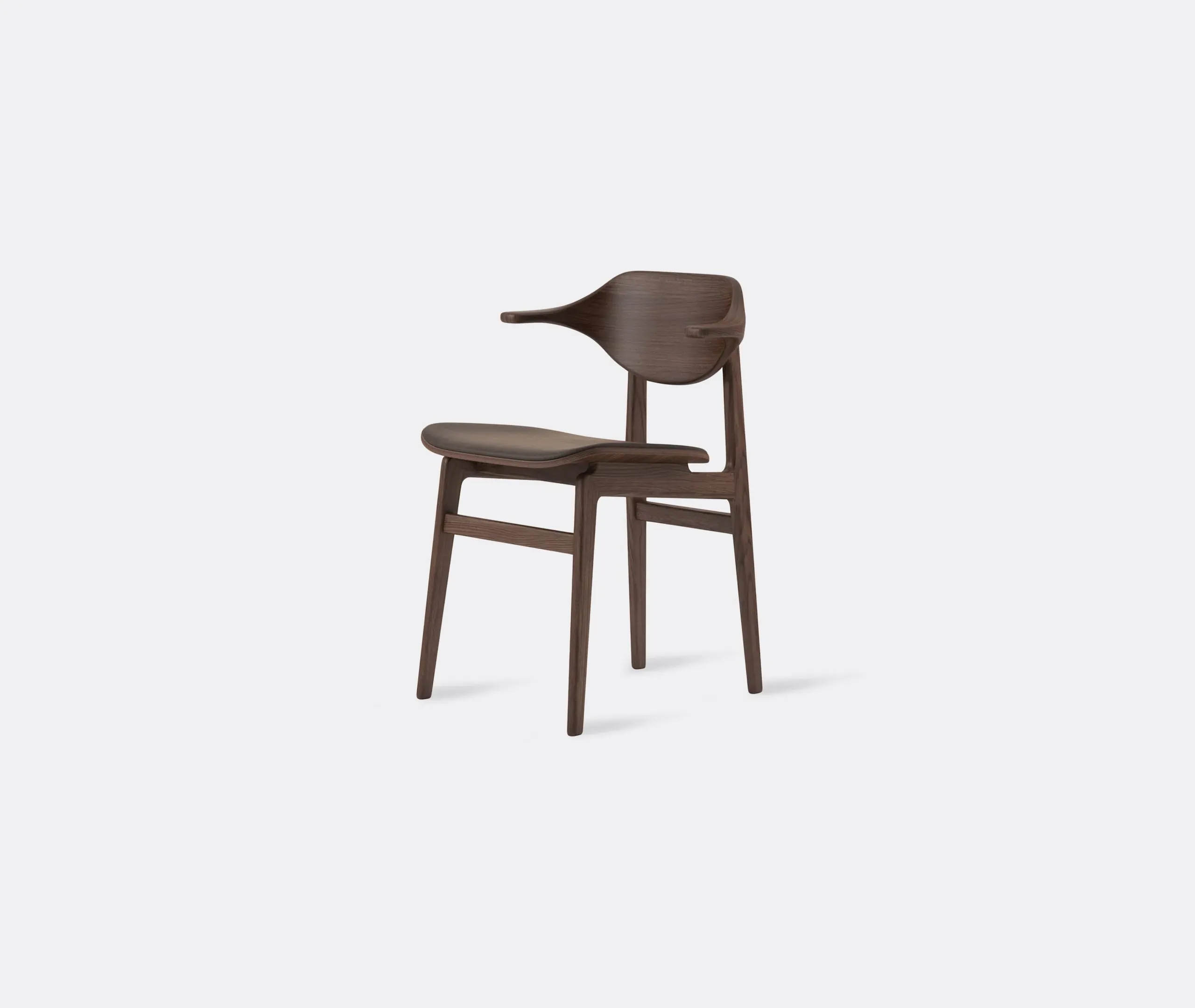 Buffalo Chair with Horn Backrest - Brown, Oak