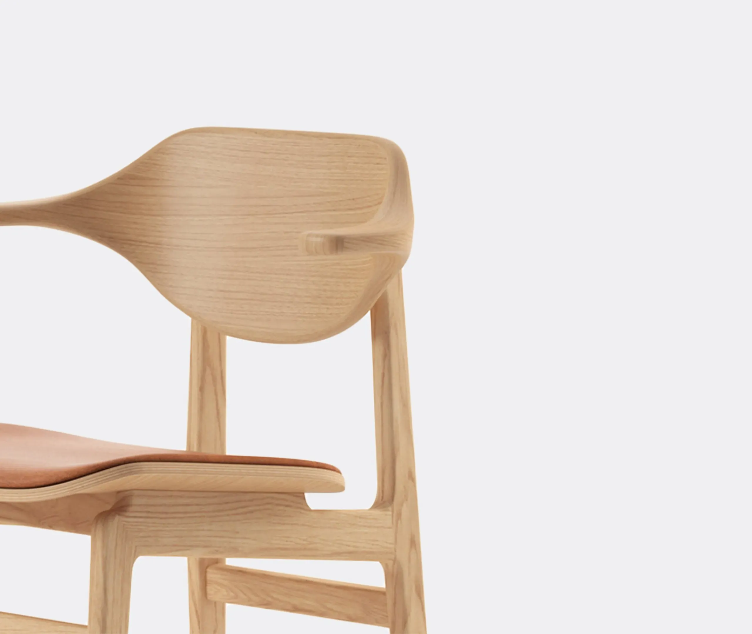 Buffalo Chair with Horn Backrest - Camel, Oak