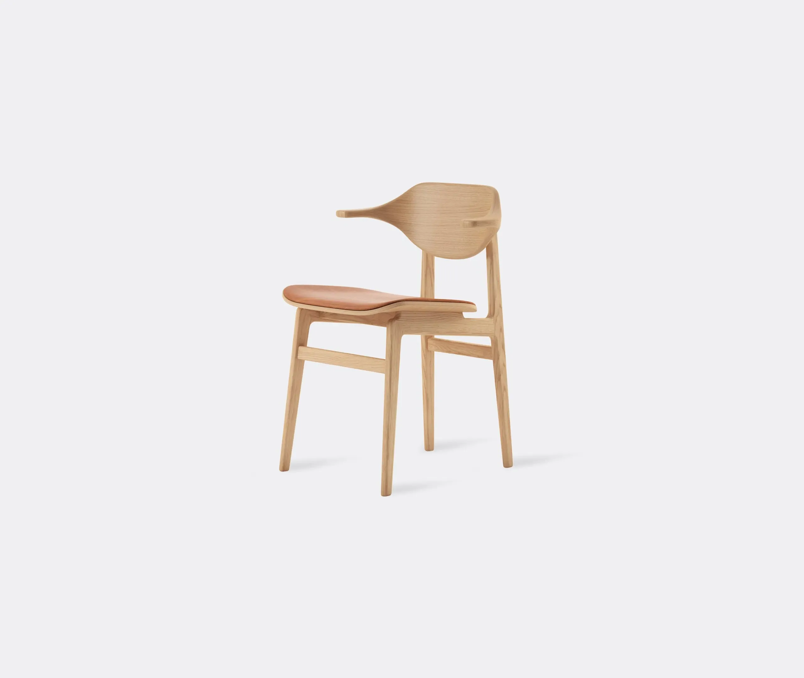 Buffalo Chair with Horn Backrest - Camel, Oak