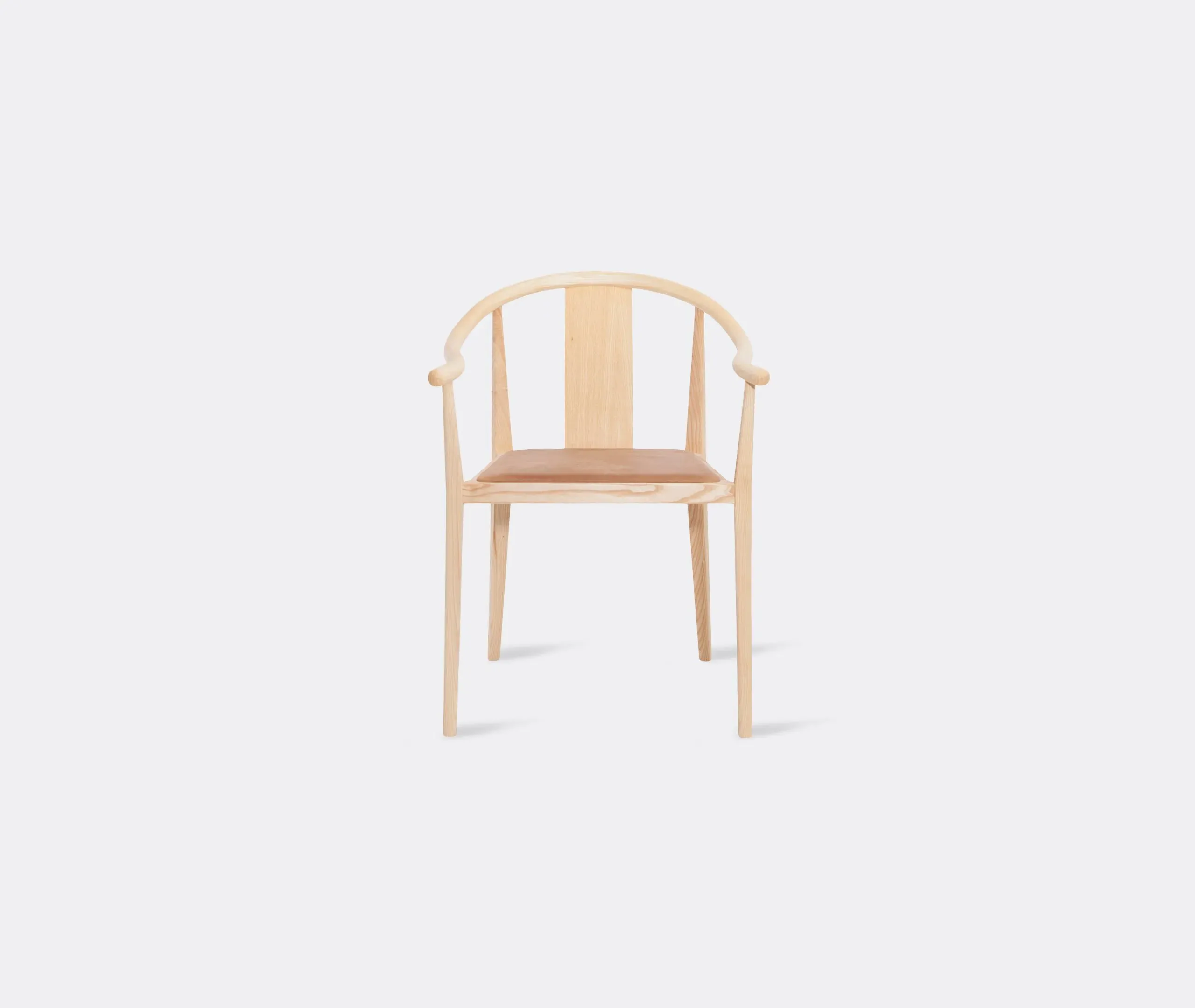 Dining Chair with Rattan Seat - Camel, Ash Wood image