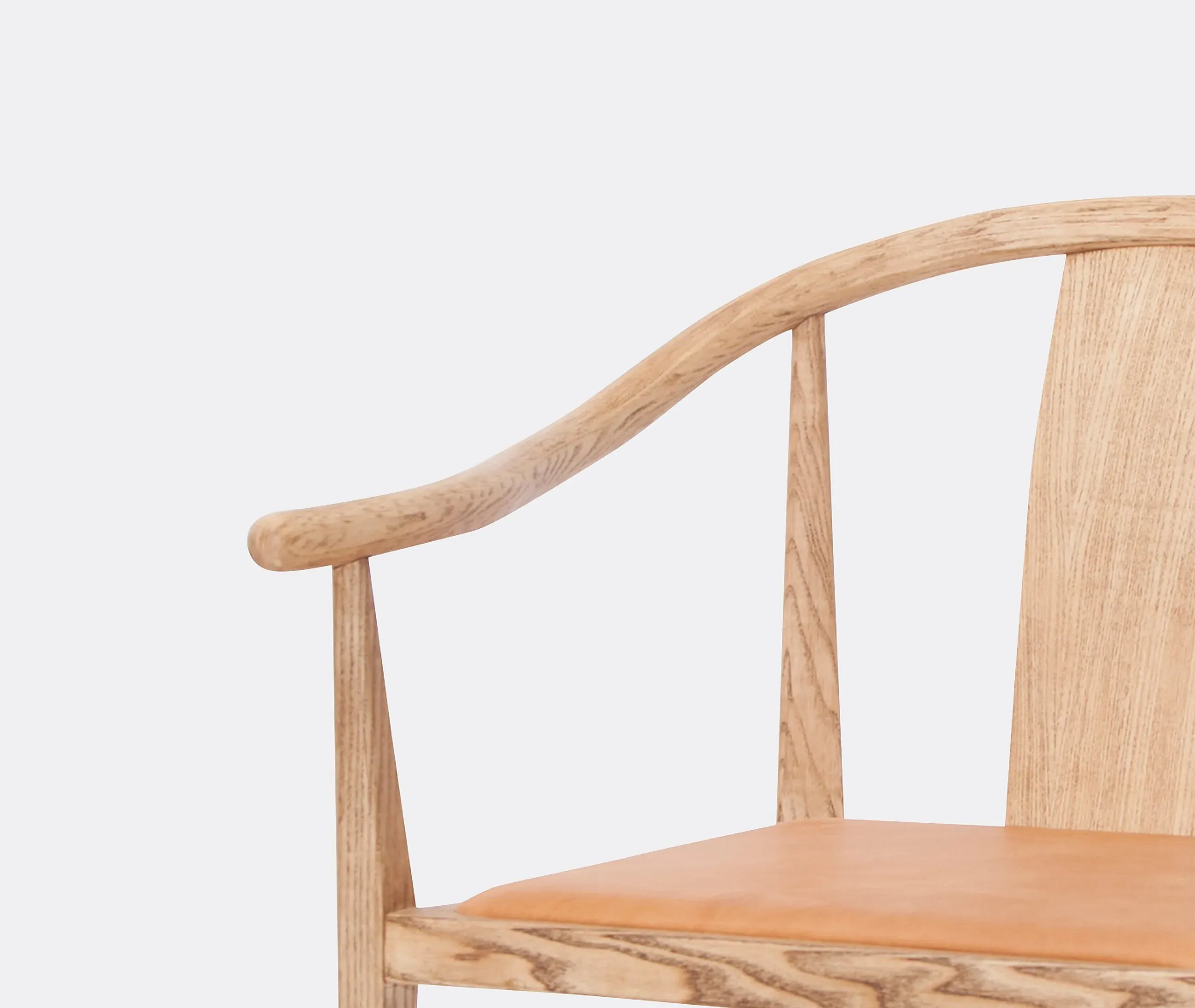 Dining Chair with Rattan Seat - Cognac, Ash Wood