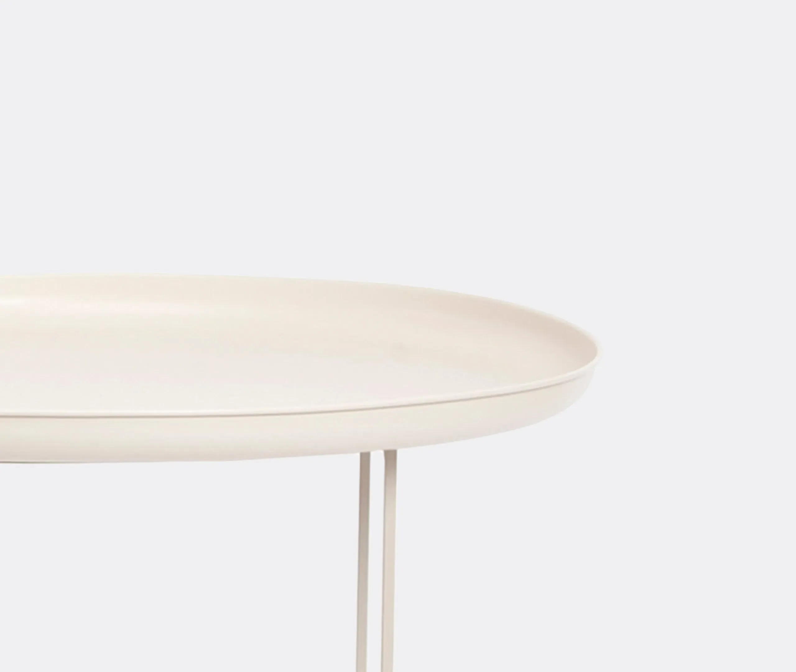 Duke Medium Table - White, Steel
