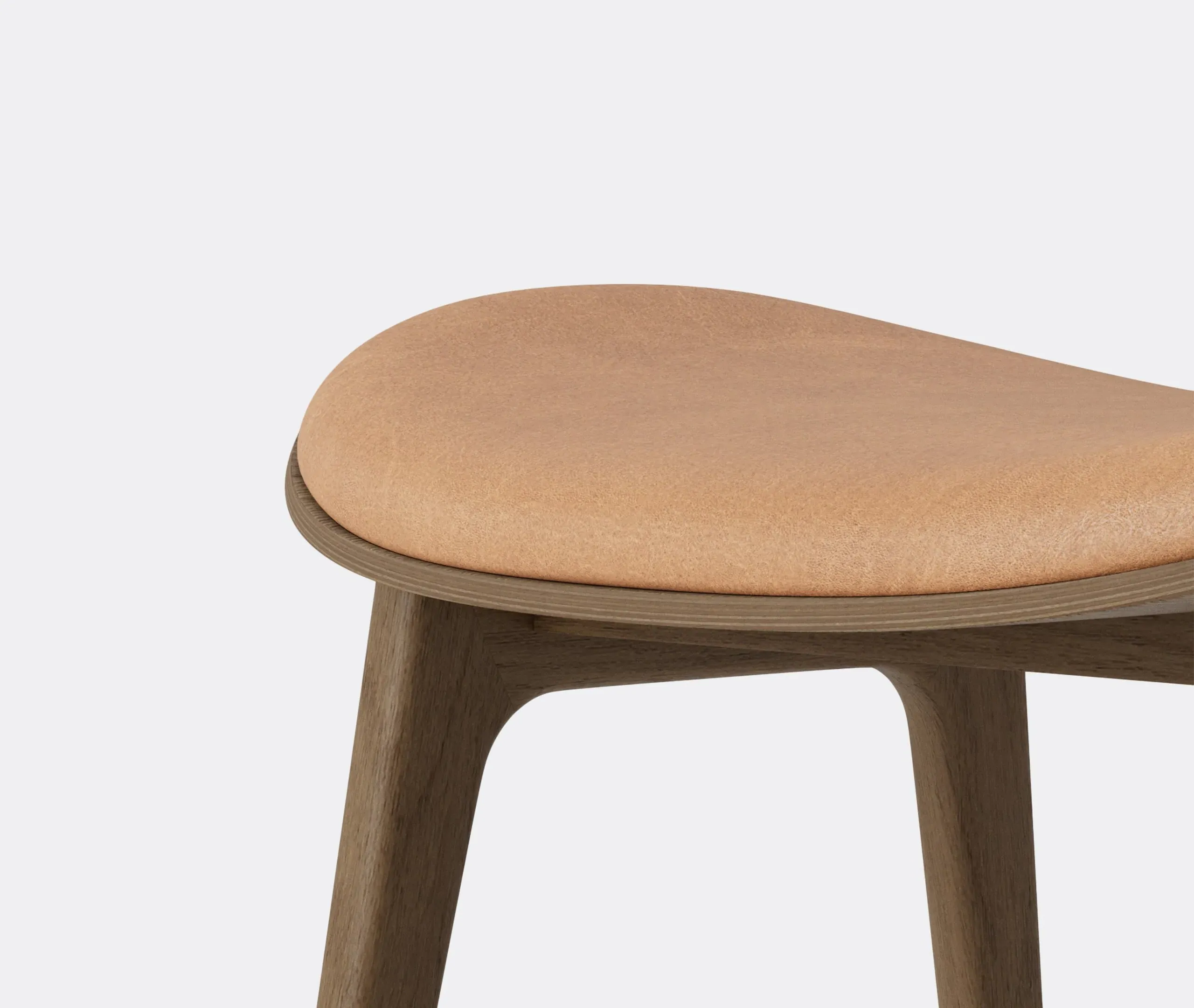 Elephant Stool - Light Brown, Oak Veneer