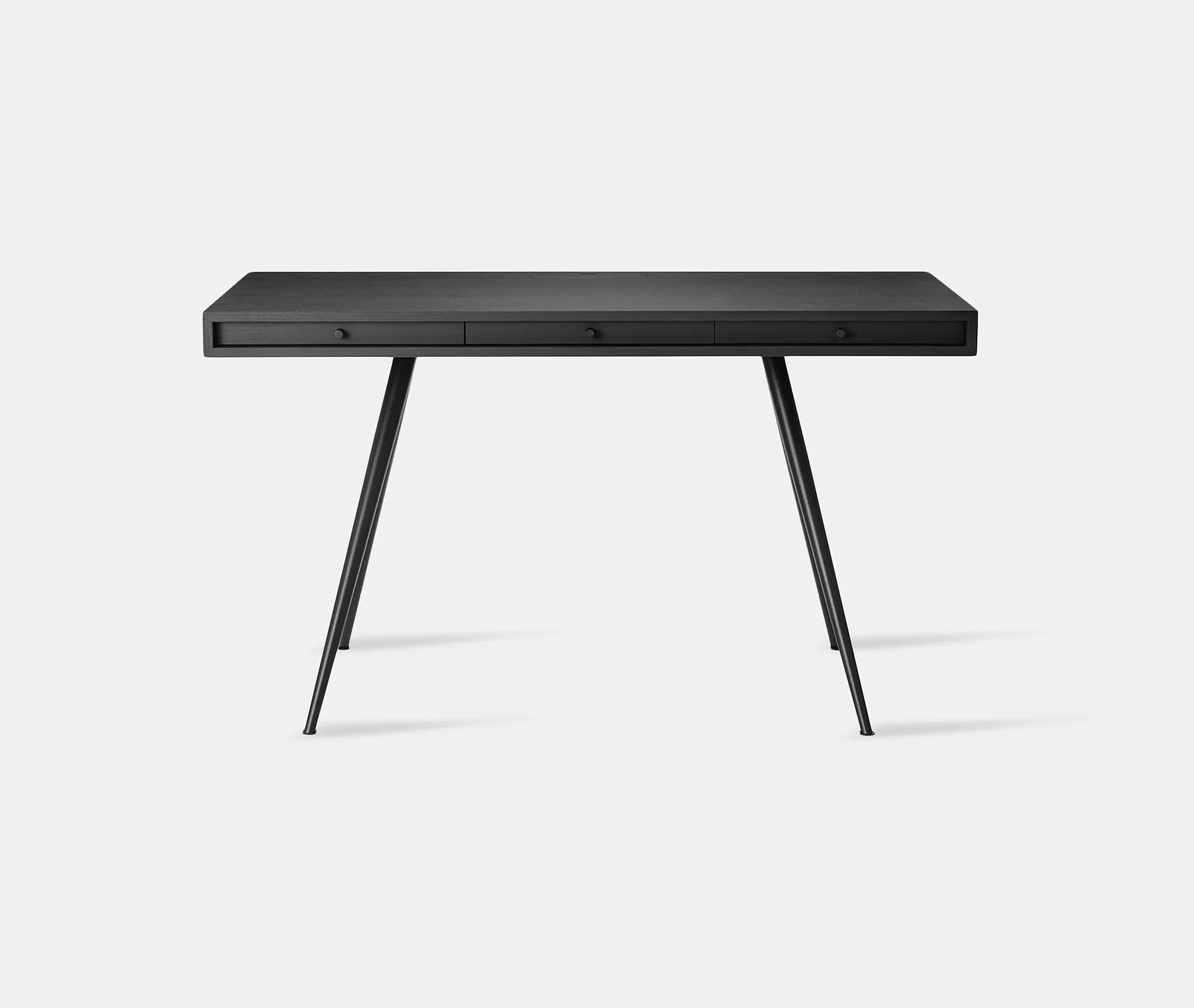 JFK Desk with 3 Drawers - Black, Ash Veneer image