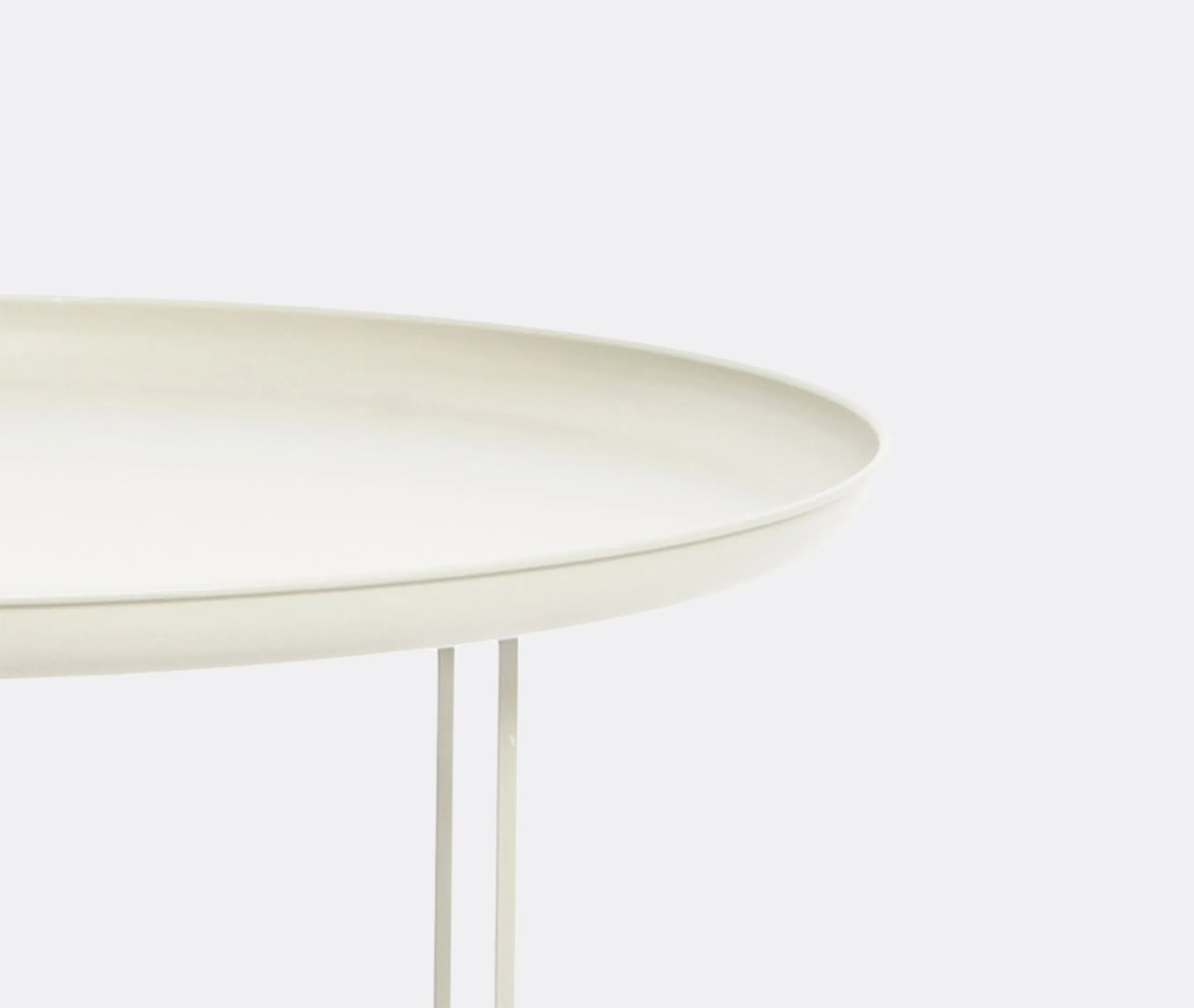 Large Side Table with Adjustable Height - White
