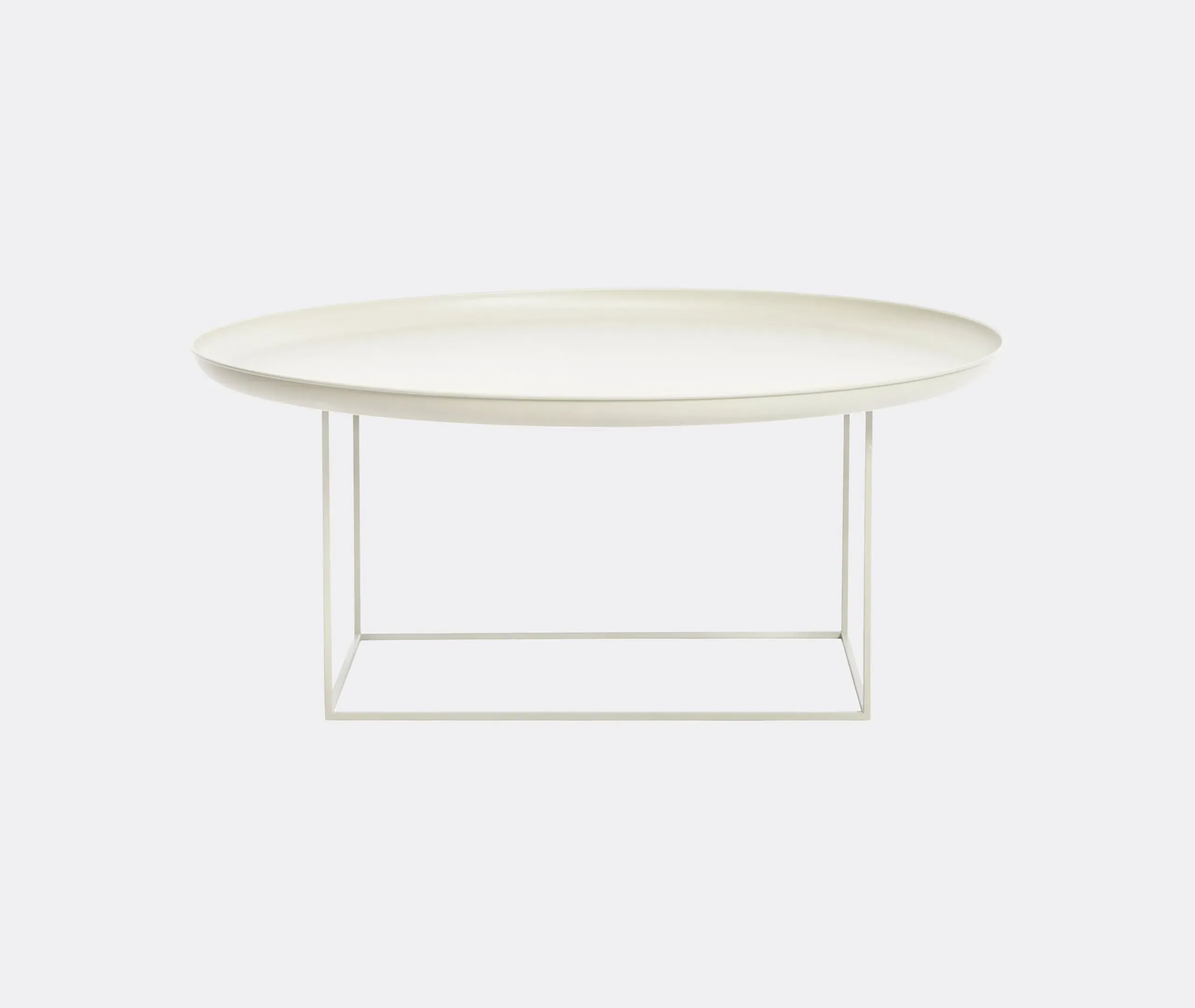 Large Side Table with Adjustable Height - White