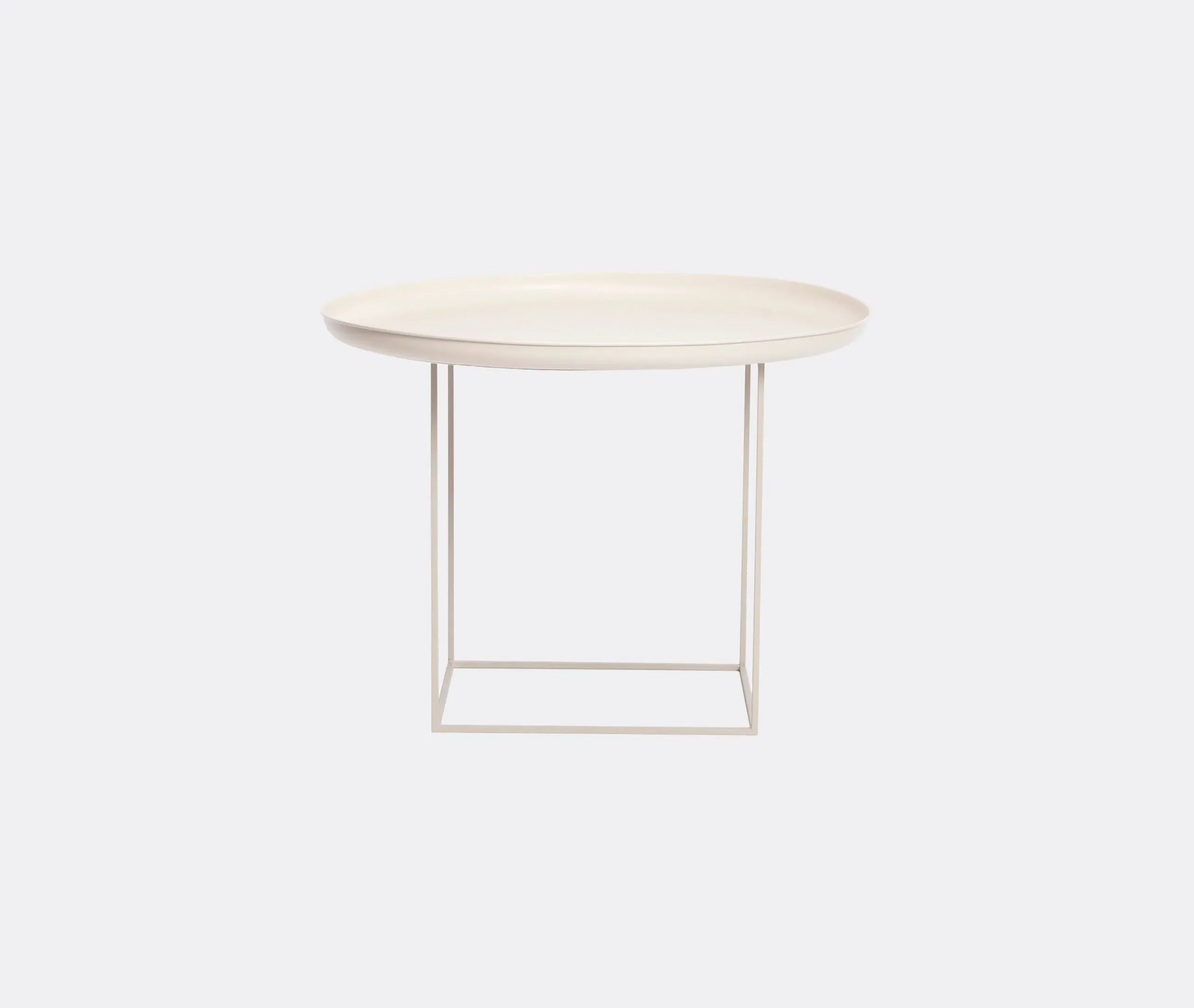 Medium Side Table with Adjustable Height - White