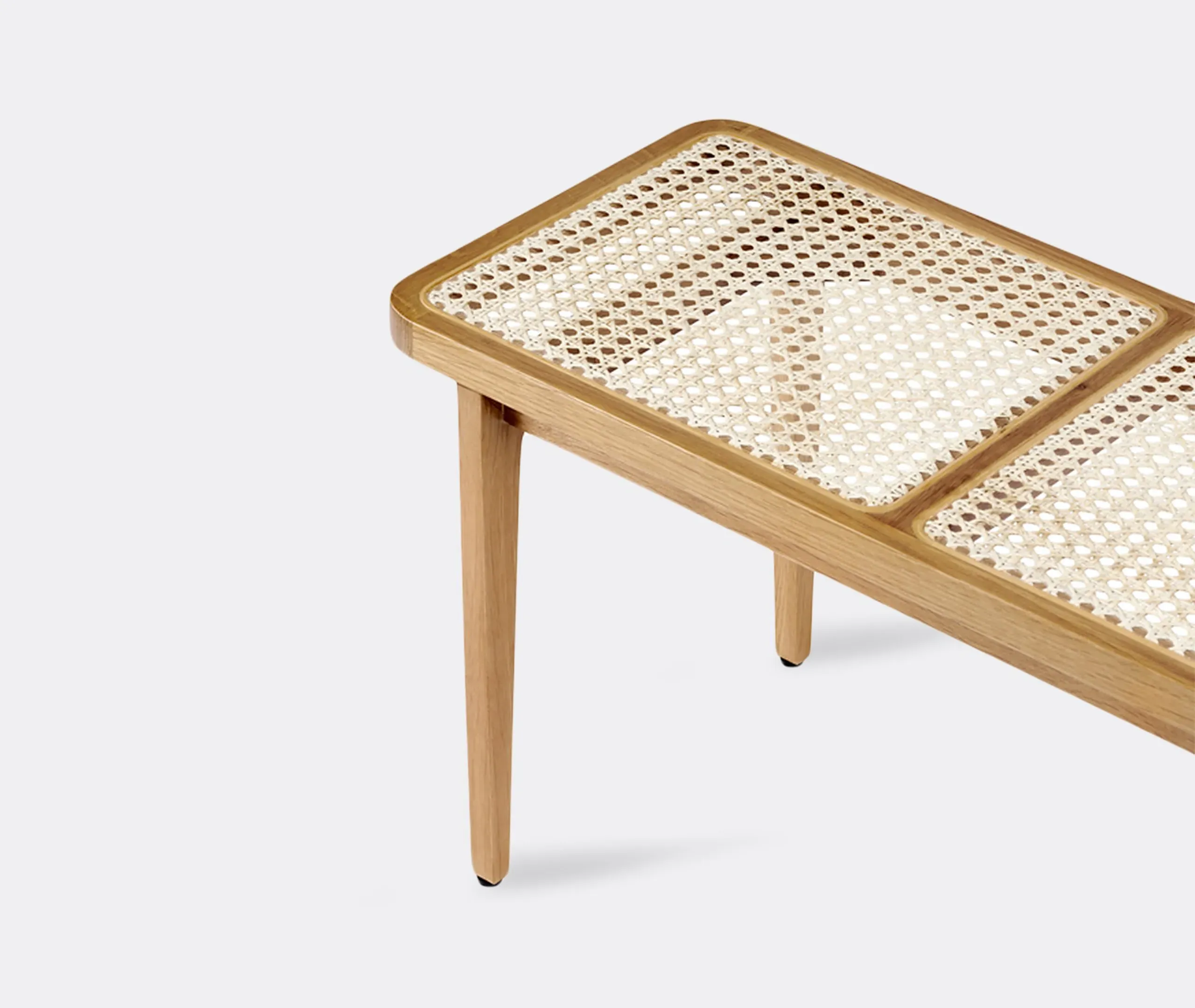 Multi-Purpose Bench with Rattan - Brown, Oak