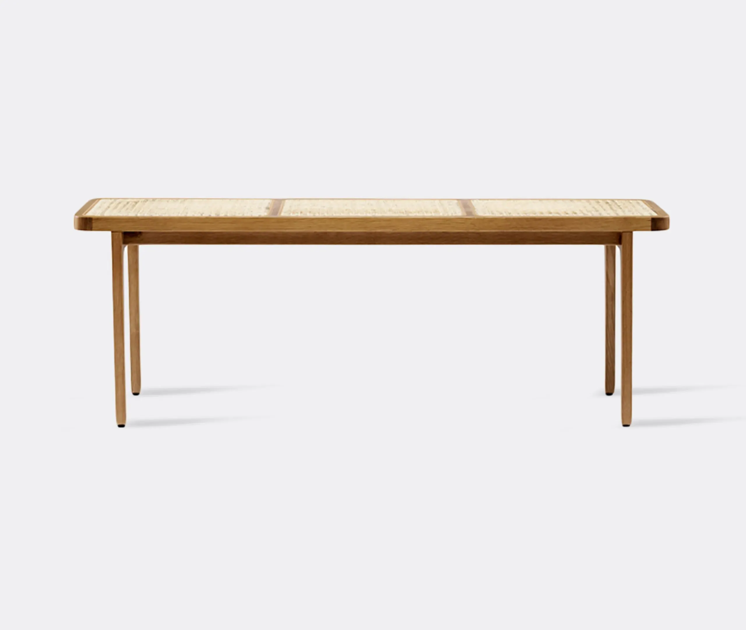Multi-Purpose Bench with Rattan - Brown, Oak