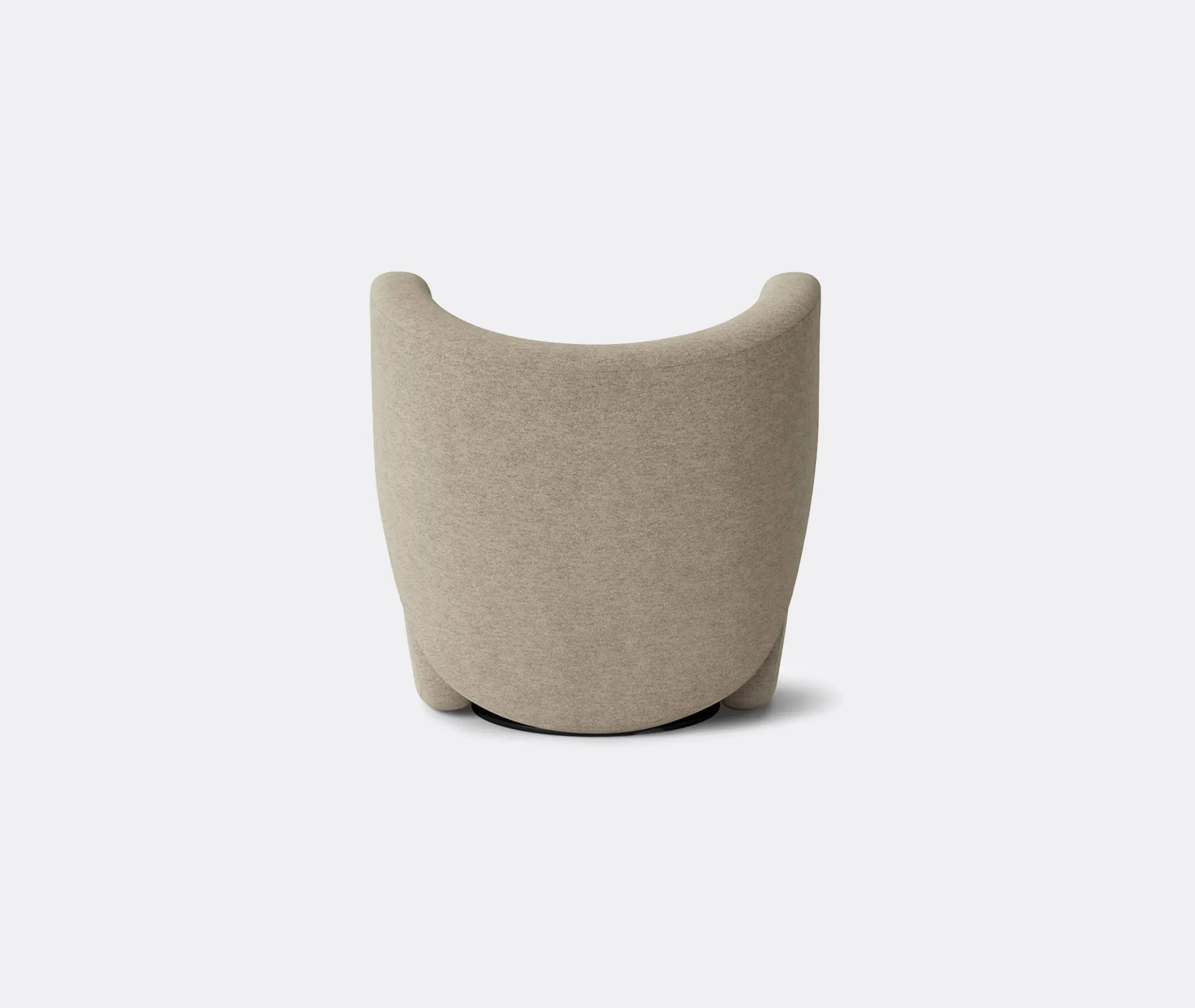 Oversized Swivel Chair with Deep Comfort - Beige