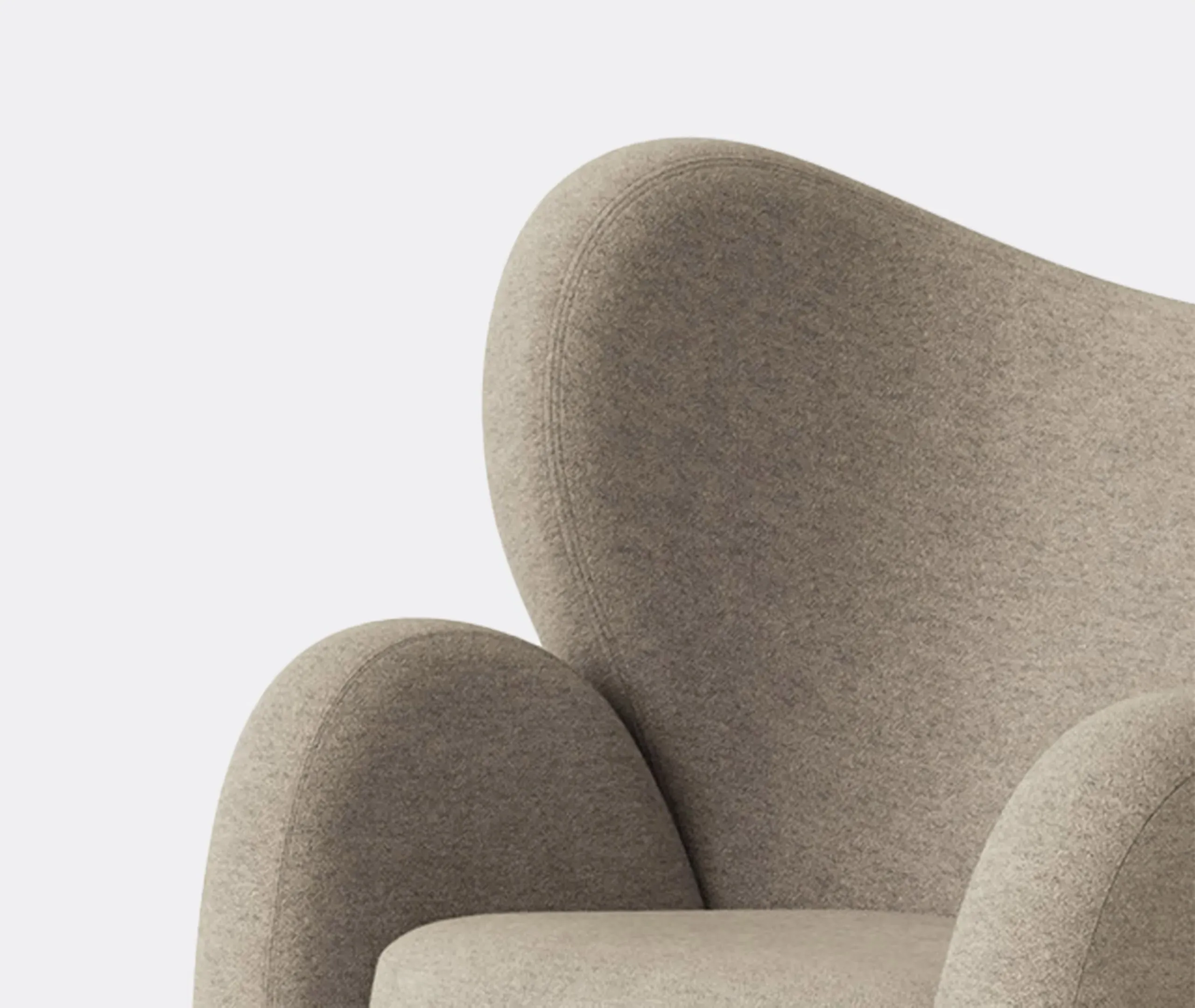 Oversized Swivel Chair with Deep Comfort - Beige