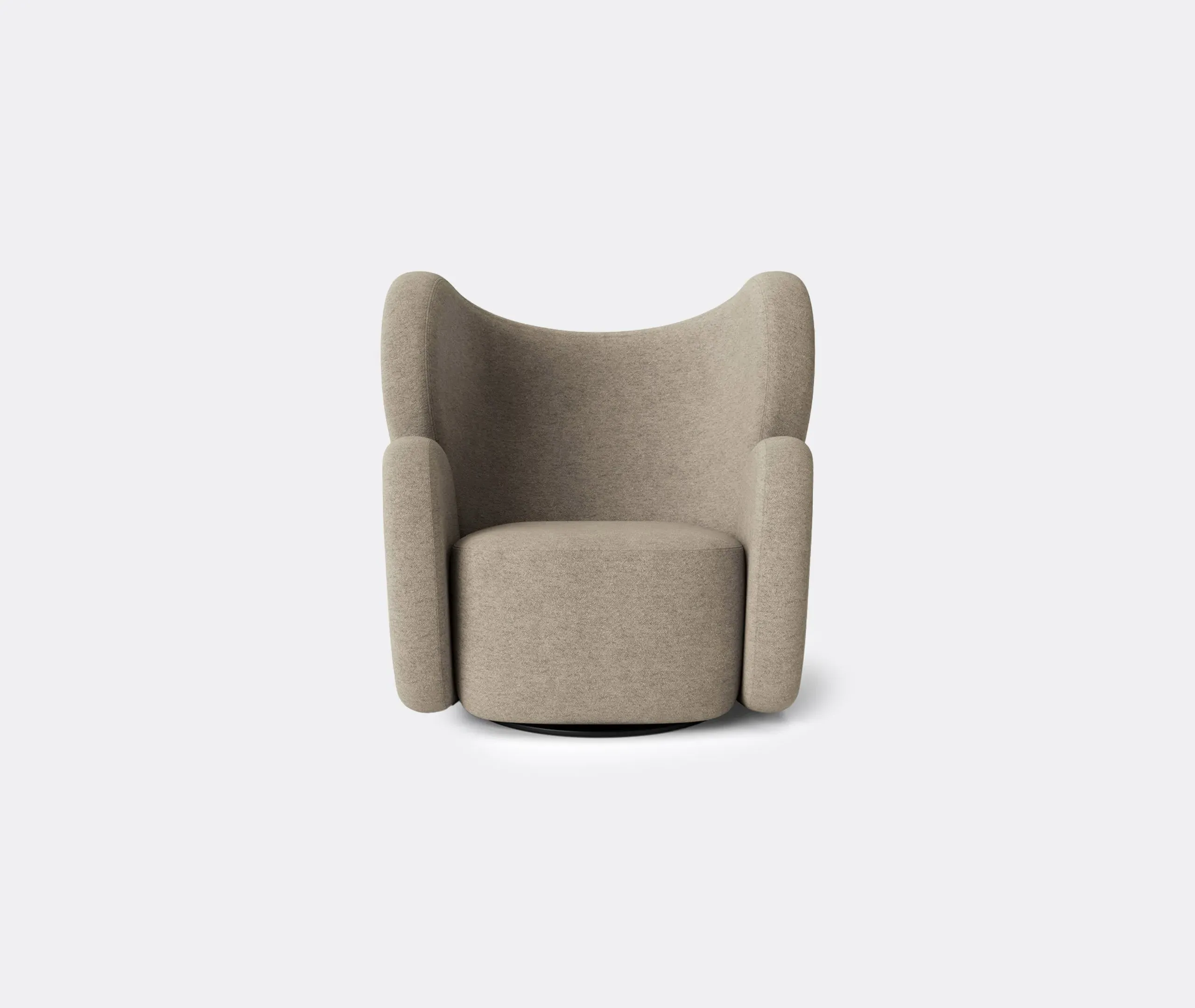 Oversized Swivel Chair with Deep Comfort - Beige image
