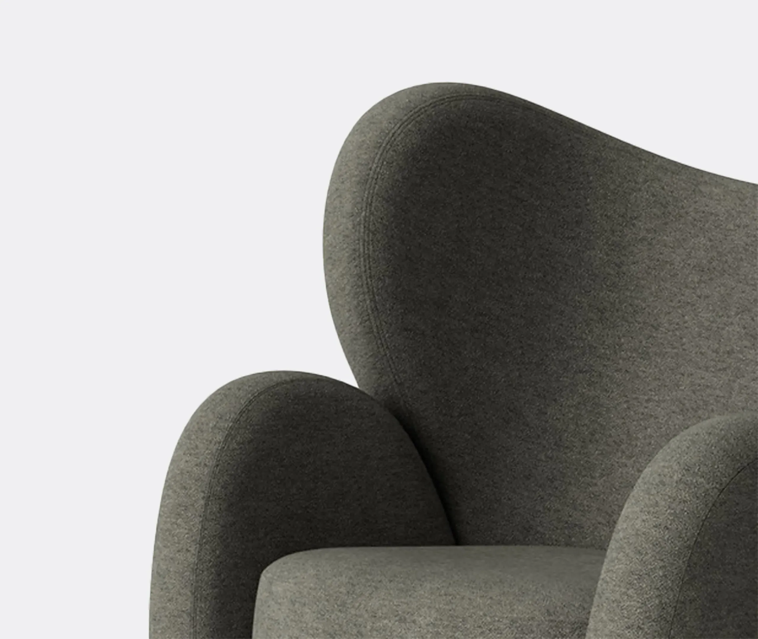 Oversized Swivel Chair with Deep Comfort - Grey