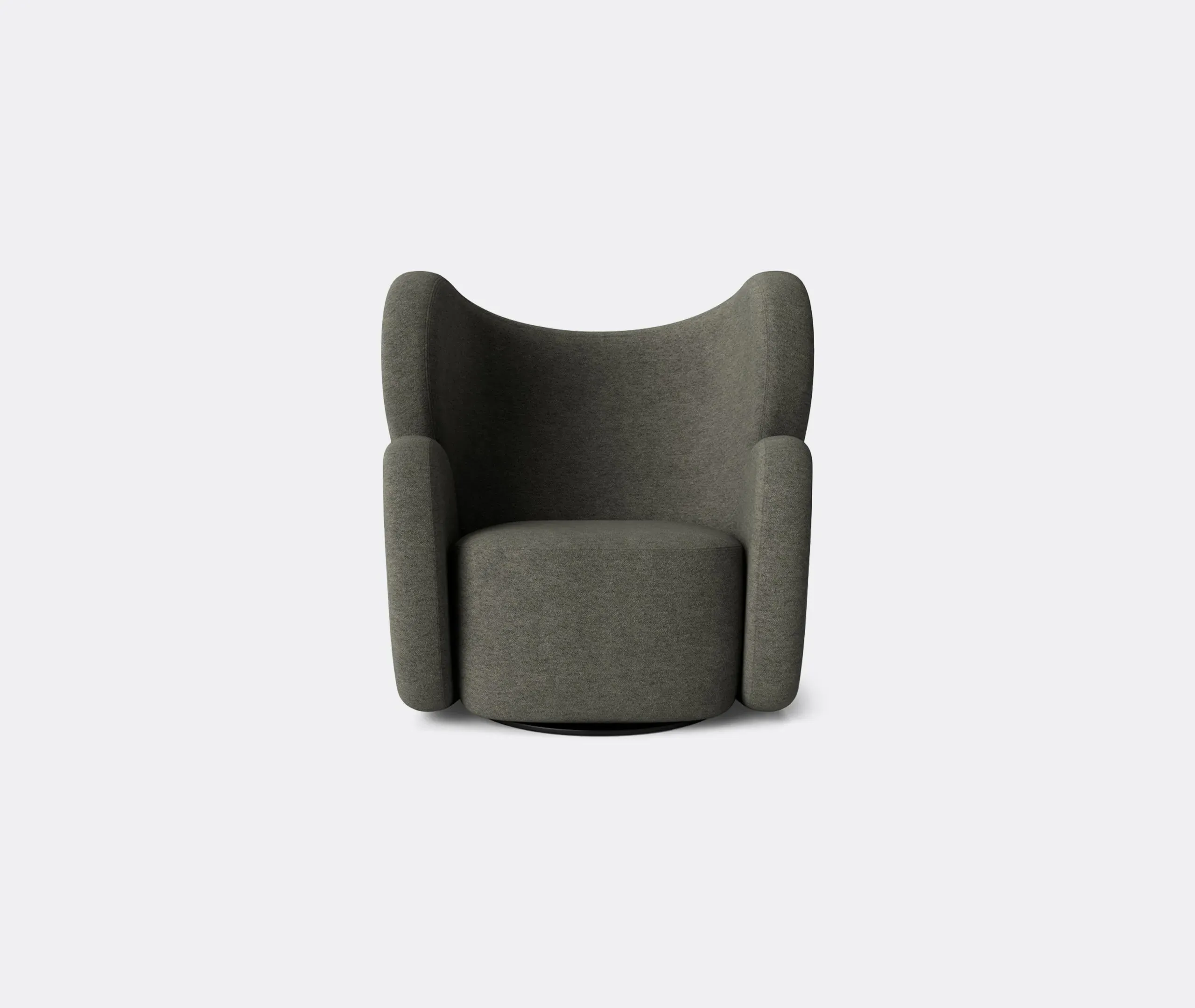 Oversized Swivel Chair with Deep Comfort - Grey