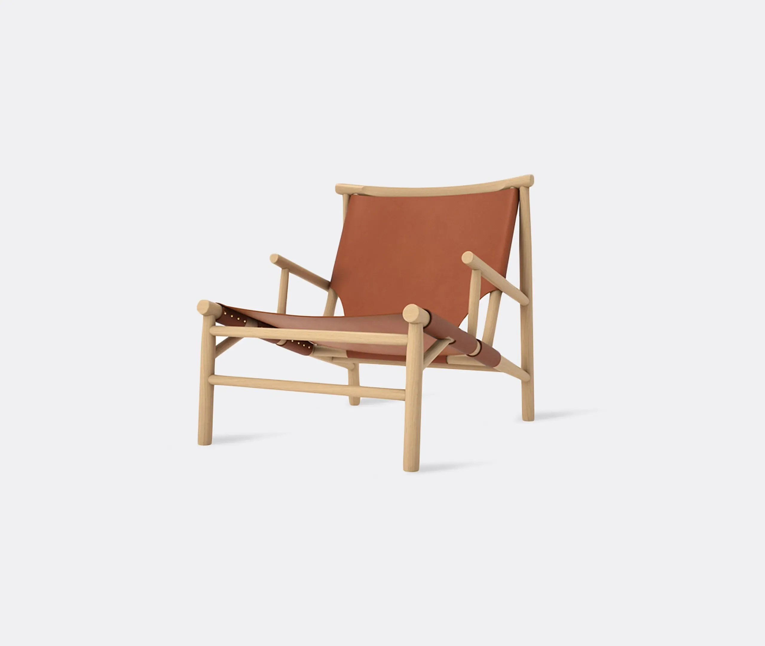 Samourai Chair with Leather Straps - Cognac