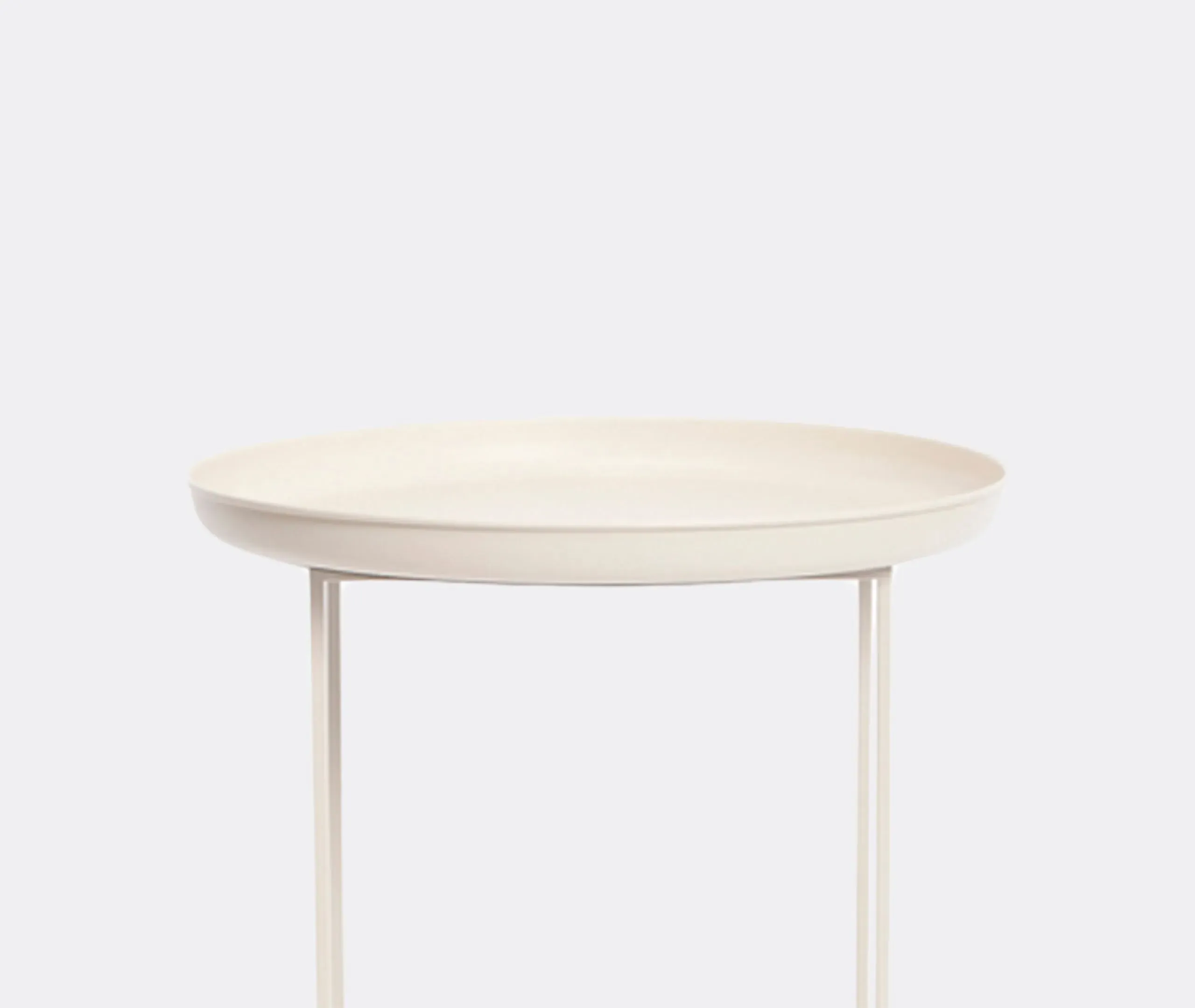 Small Side Table with Adjustable Height - White