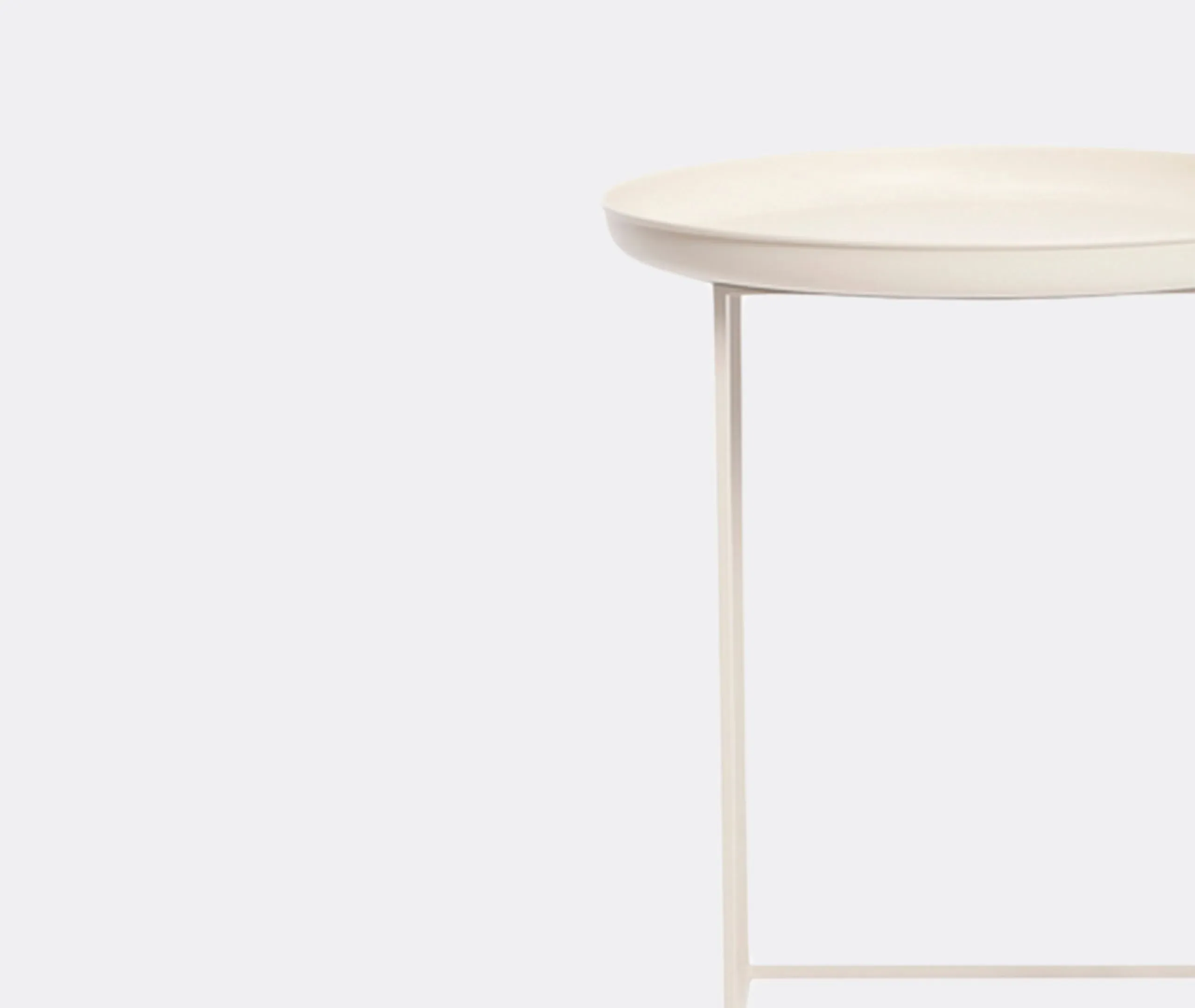Small Side Table with Adjustable Height - White