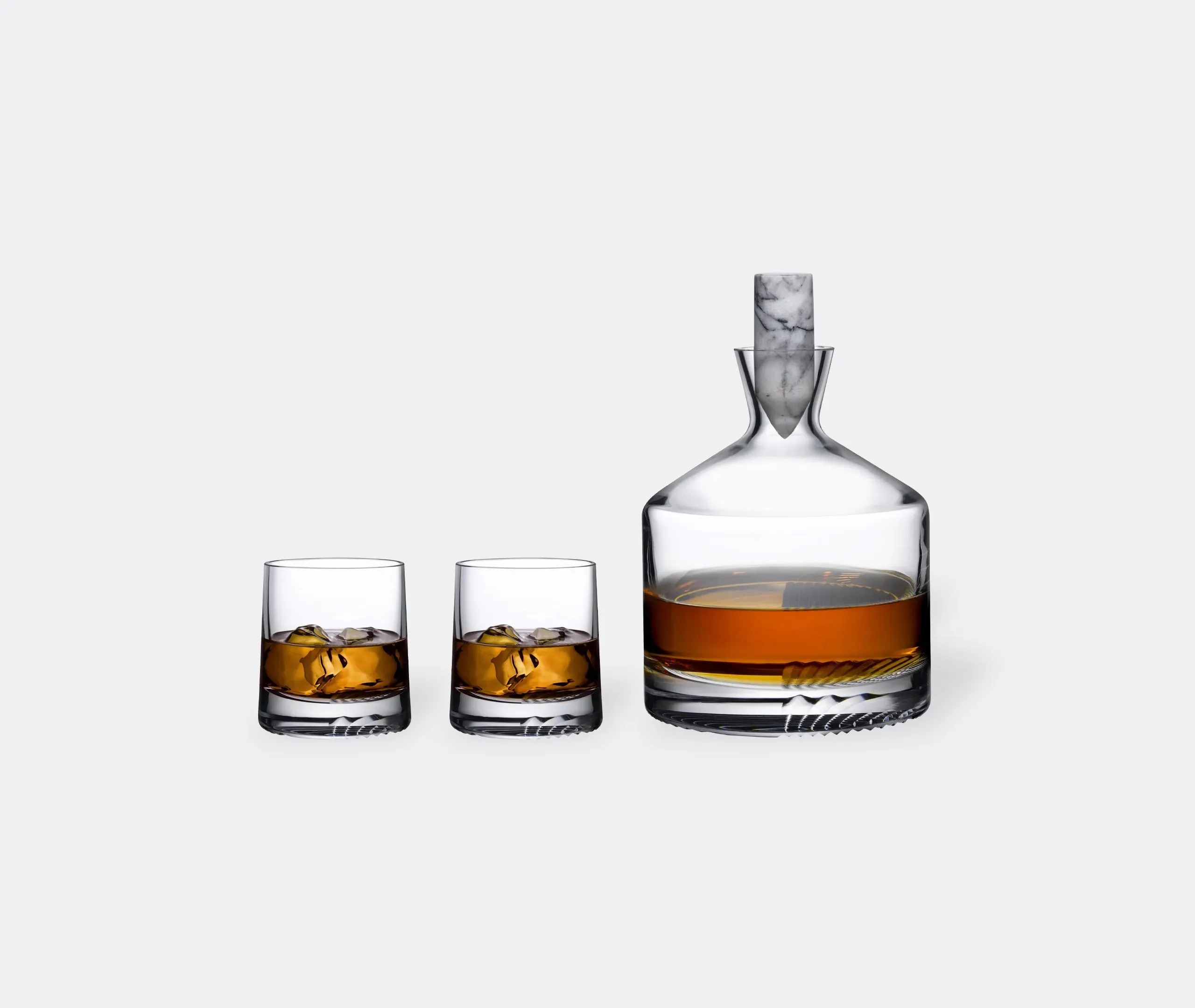 Alba Whiskey Gift Set with Glasses - Clear, Crystal