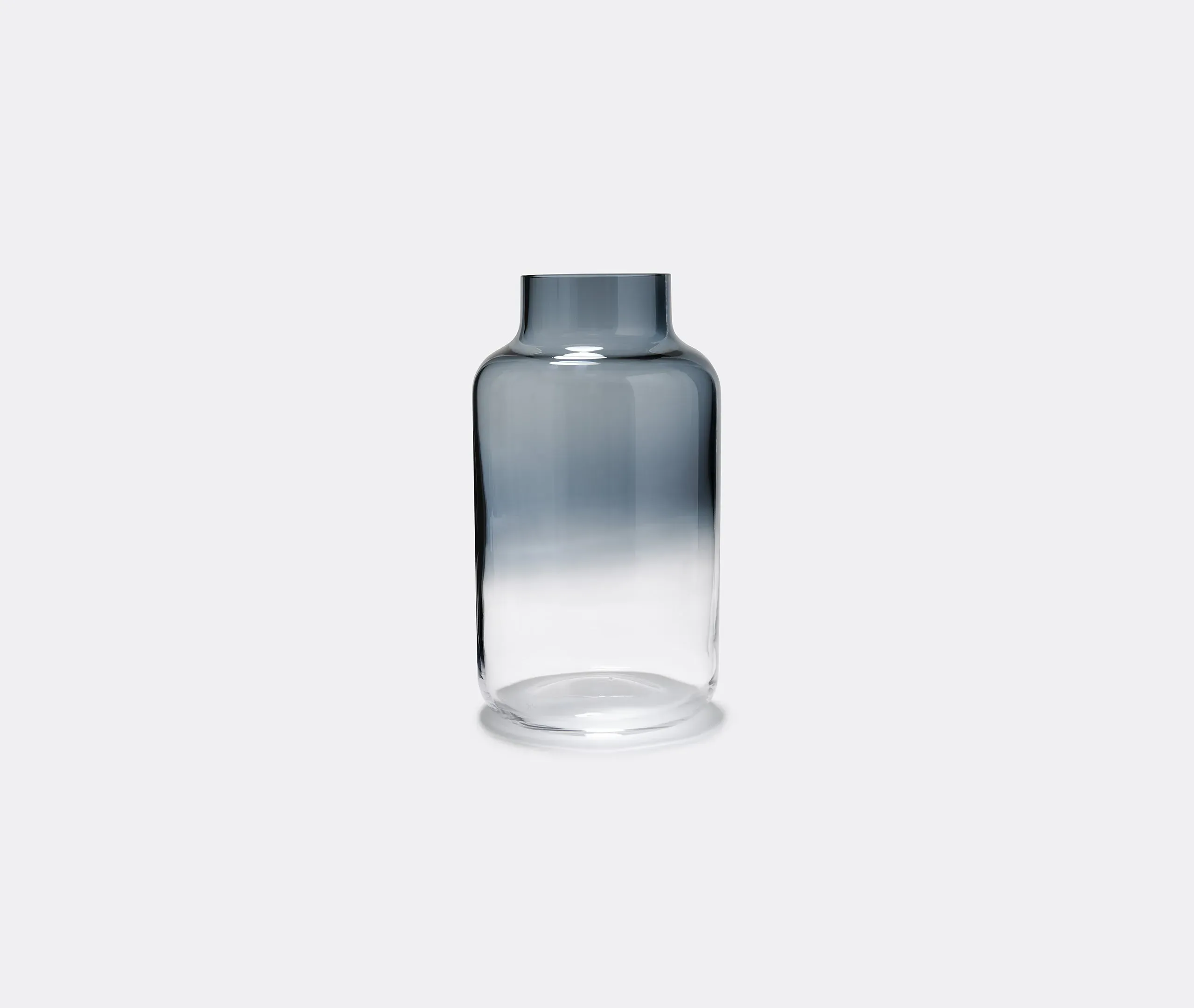 Cylindrical Vase - Clear Blue, Crystal
