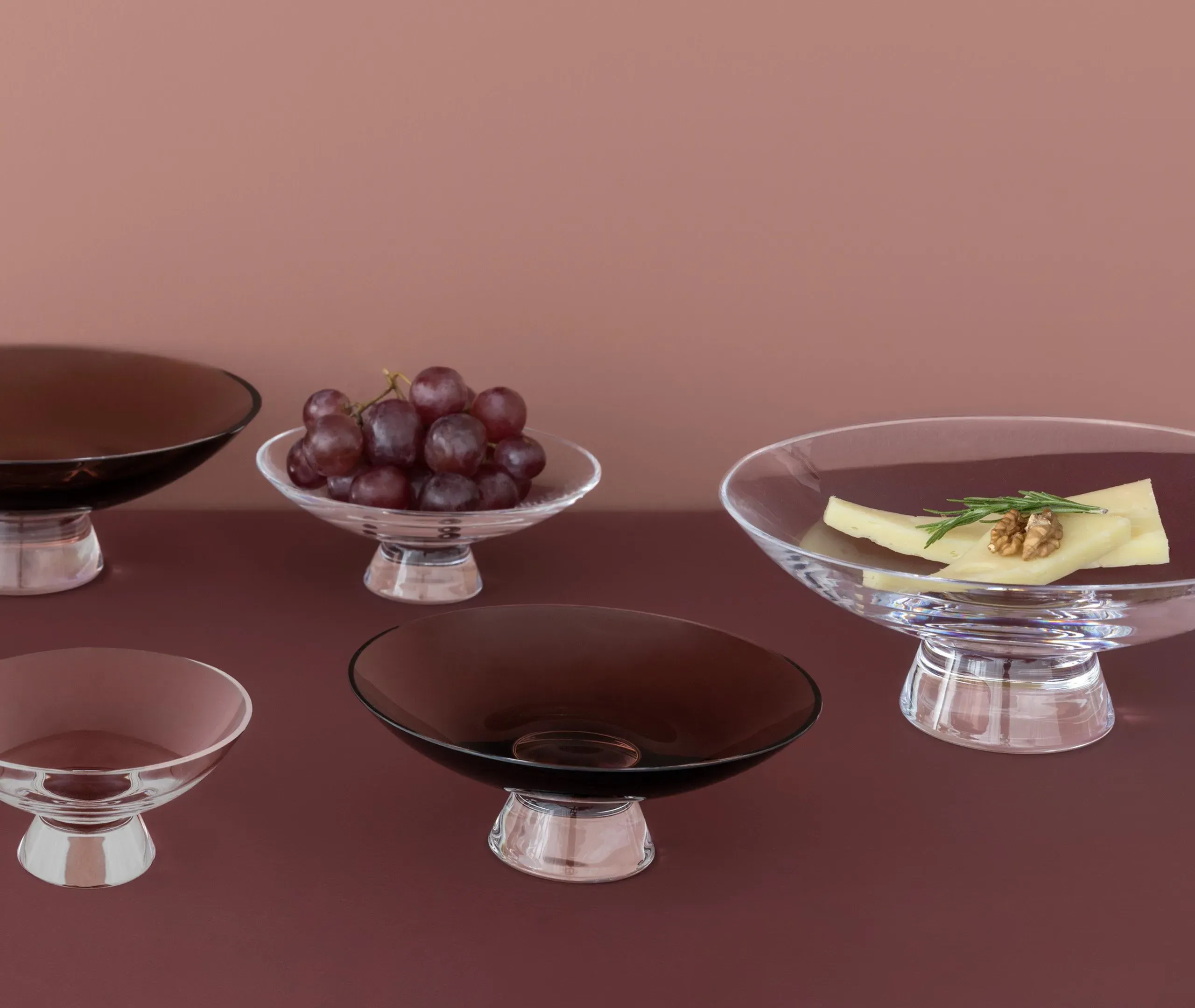 Large Decorative Bowl - Caramel, Crystal