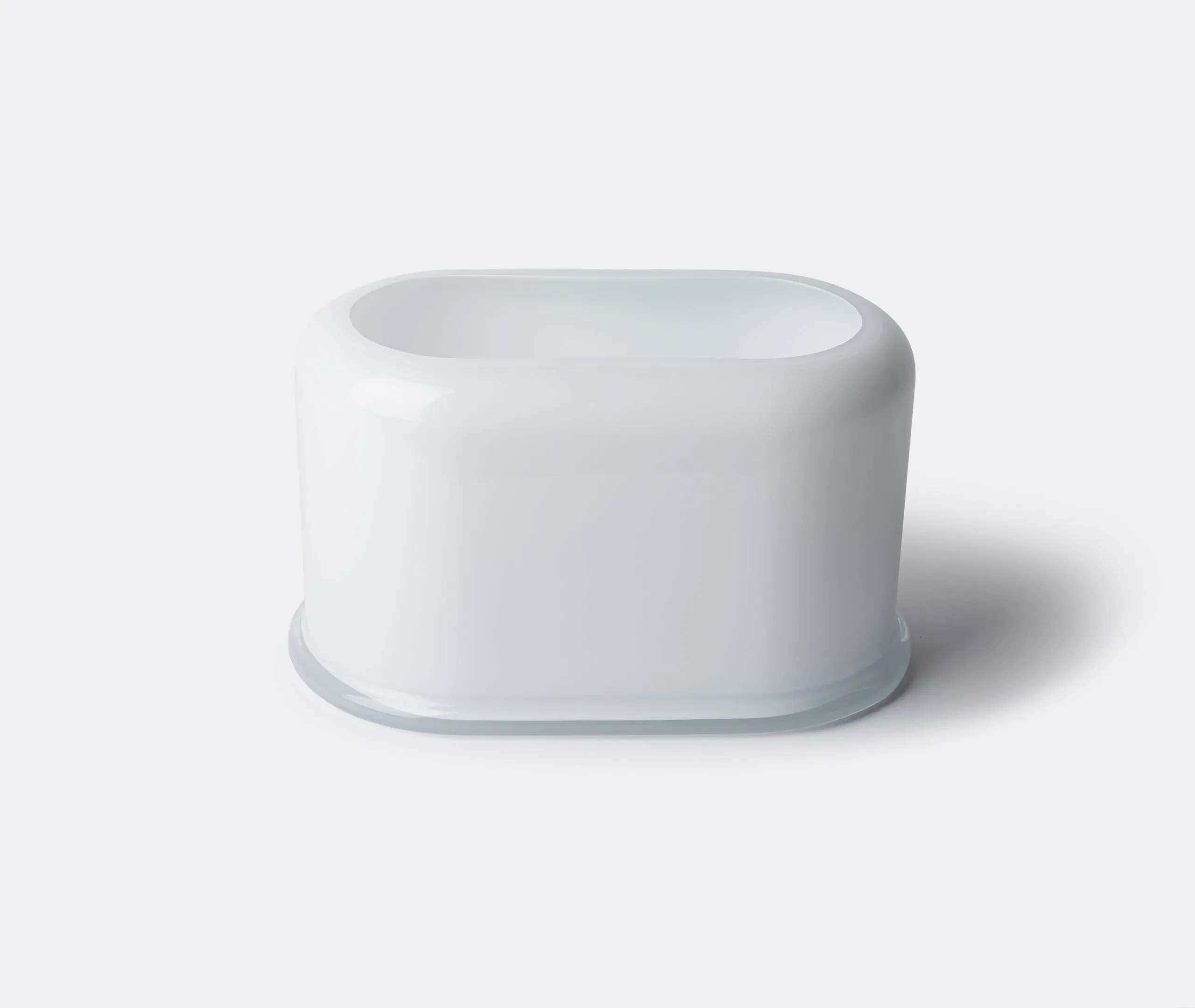 Large Layers Vase - Opal White, Blown Glass image